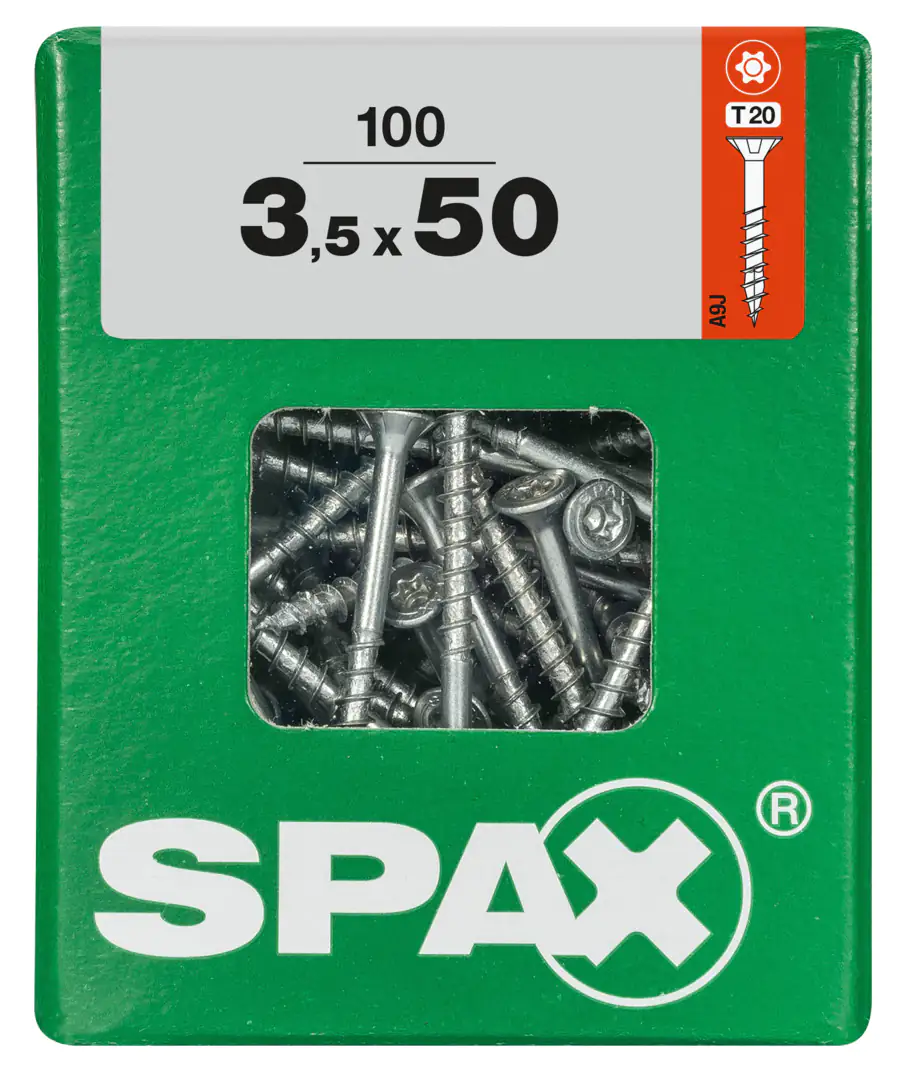 Spax Universalschrauben 3.5 x 50 mm TX 20 - 100 Stk. Spax Universalschrauben 3.5 x 50 mm TX 20 - 100 Stk.