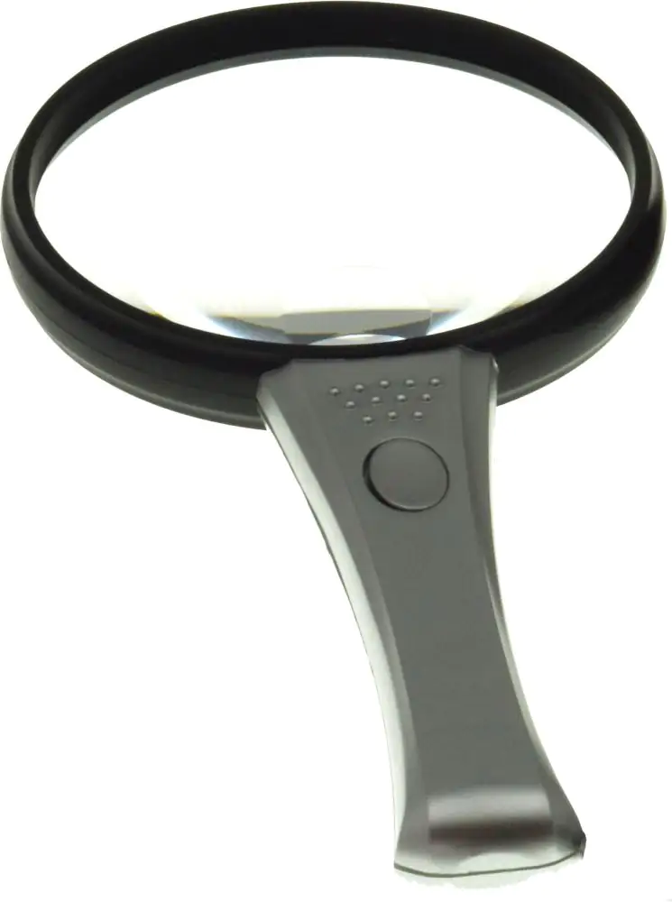 Digiphot Handlupe HL-30 3-fach Vergrößerung, 6-fach Spot mit LED-Beleuchtung