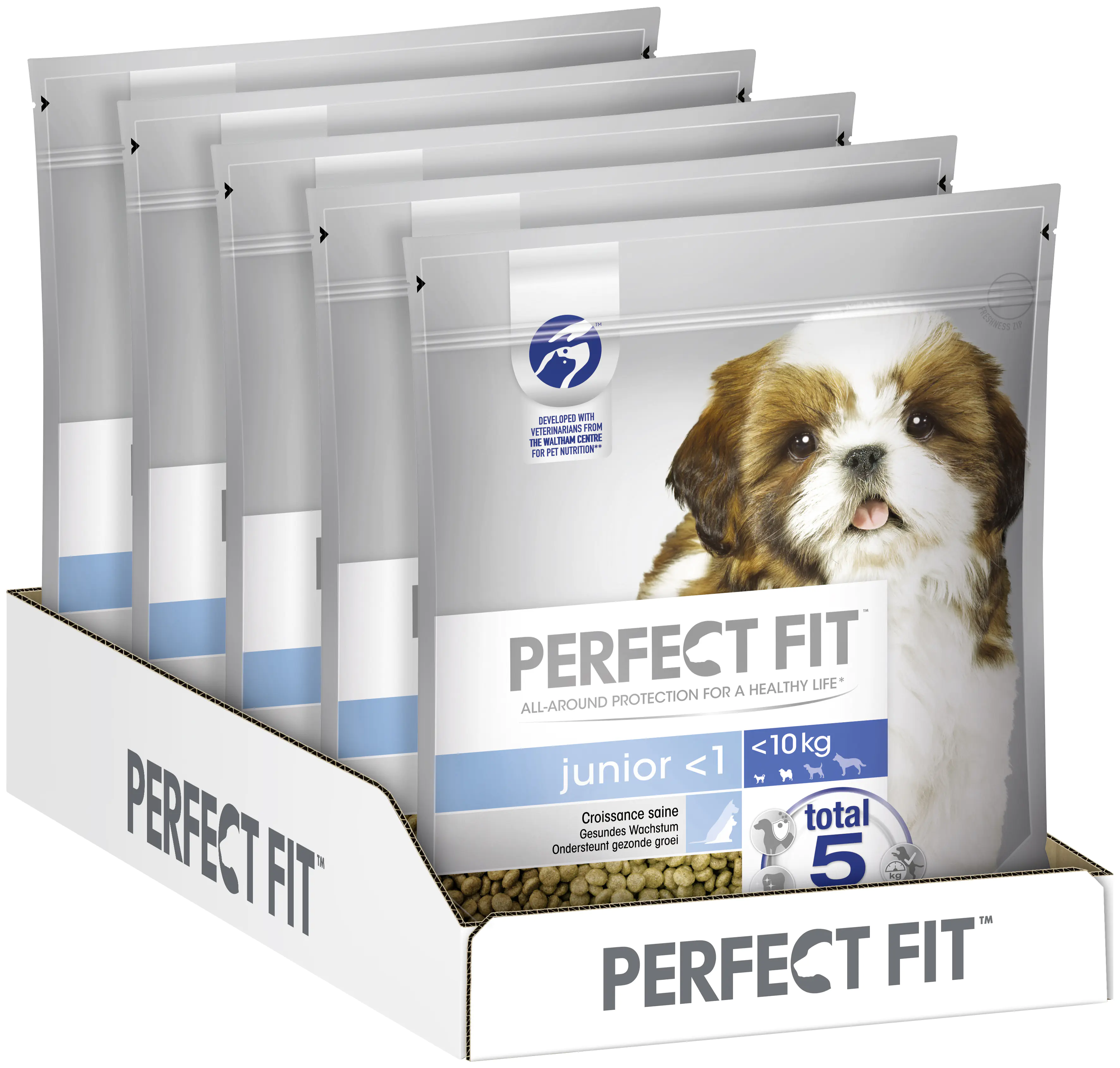 Perfect Fit Hundfutter Junior mit Huhn 1400 g Beutel, für Hunde unter 10kg