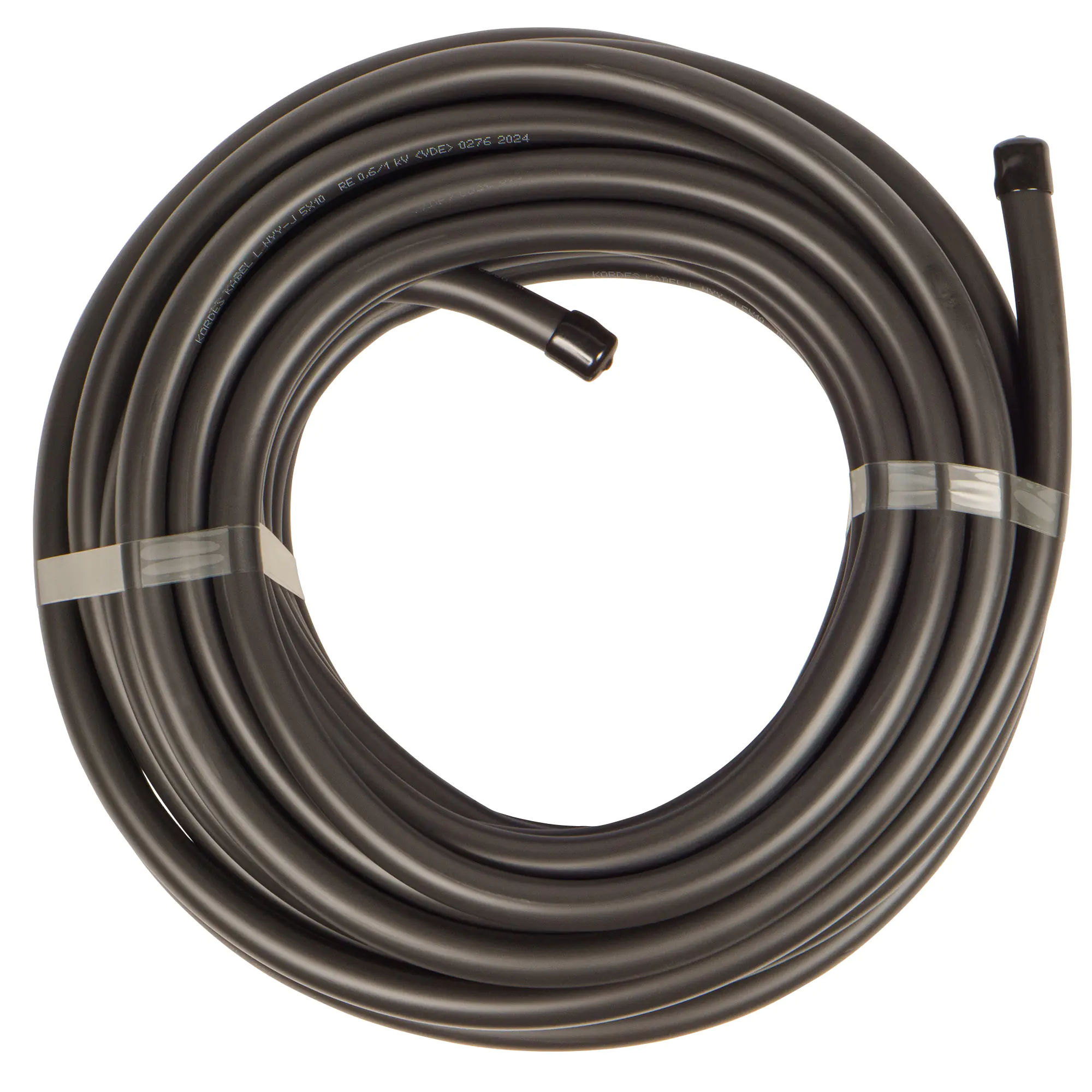 Erdkabel NYY-J 5 x 10 mm² Ring 20 m schwarz