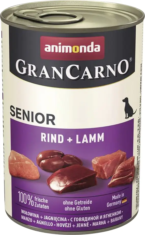 Animonda GranCarno Hundenassfutter Senior Rind + Lamm 400 g