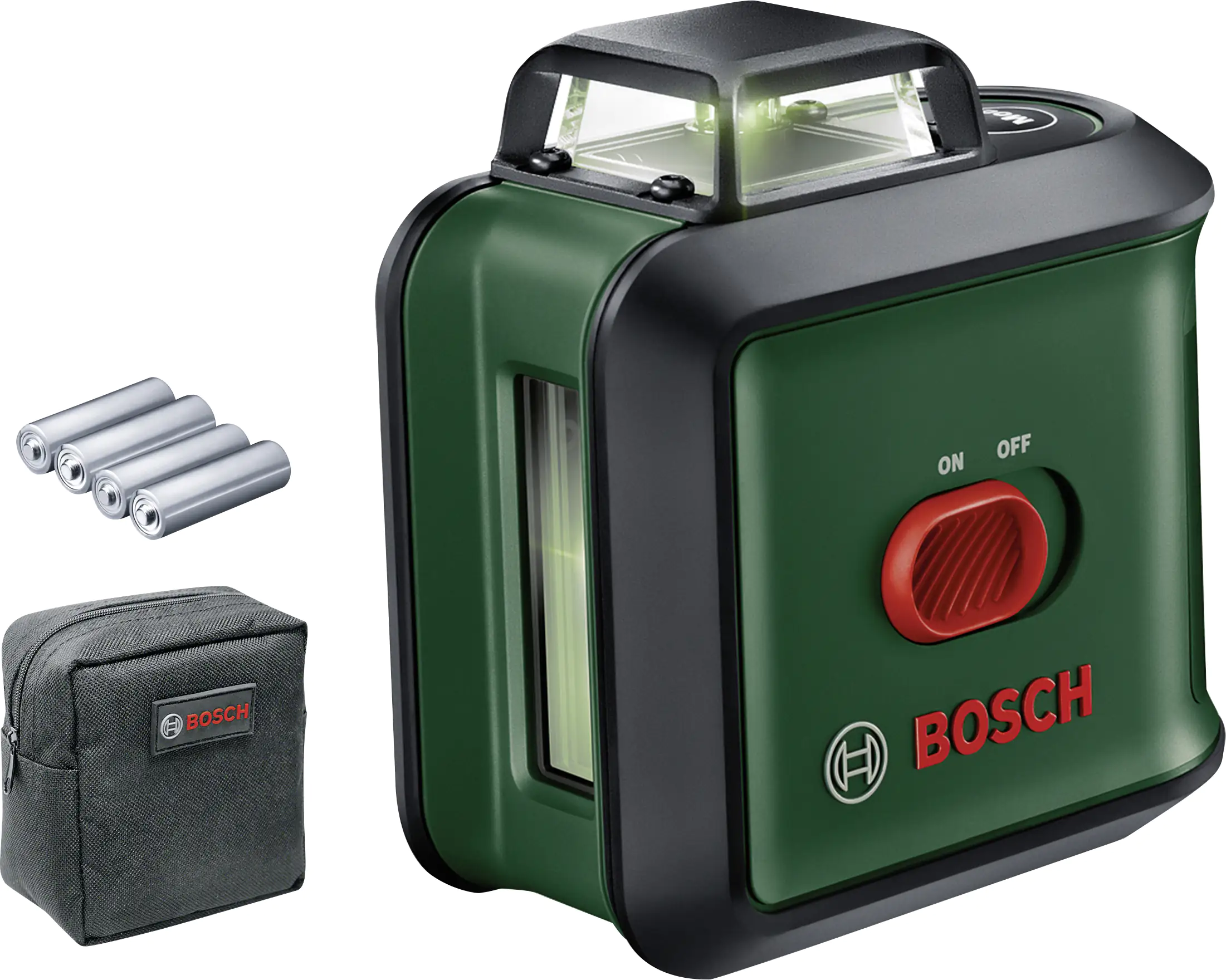 Bosch AdvancedLevel 360 Basic mit 4 x 1,5-V-LR6-(AA)-Batterien