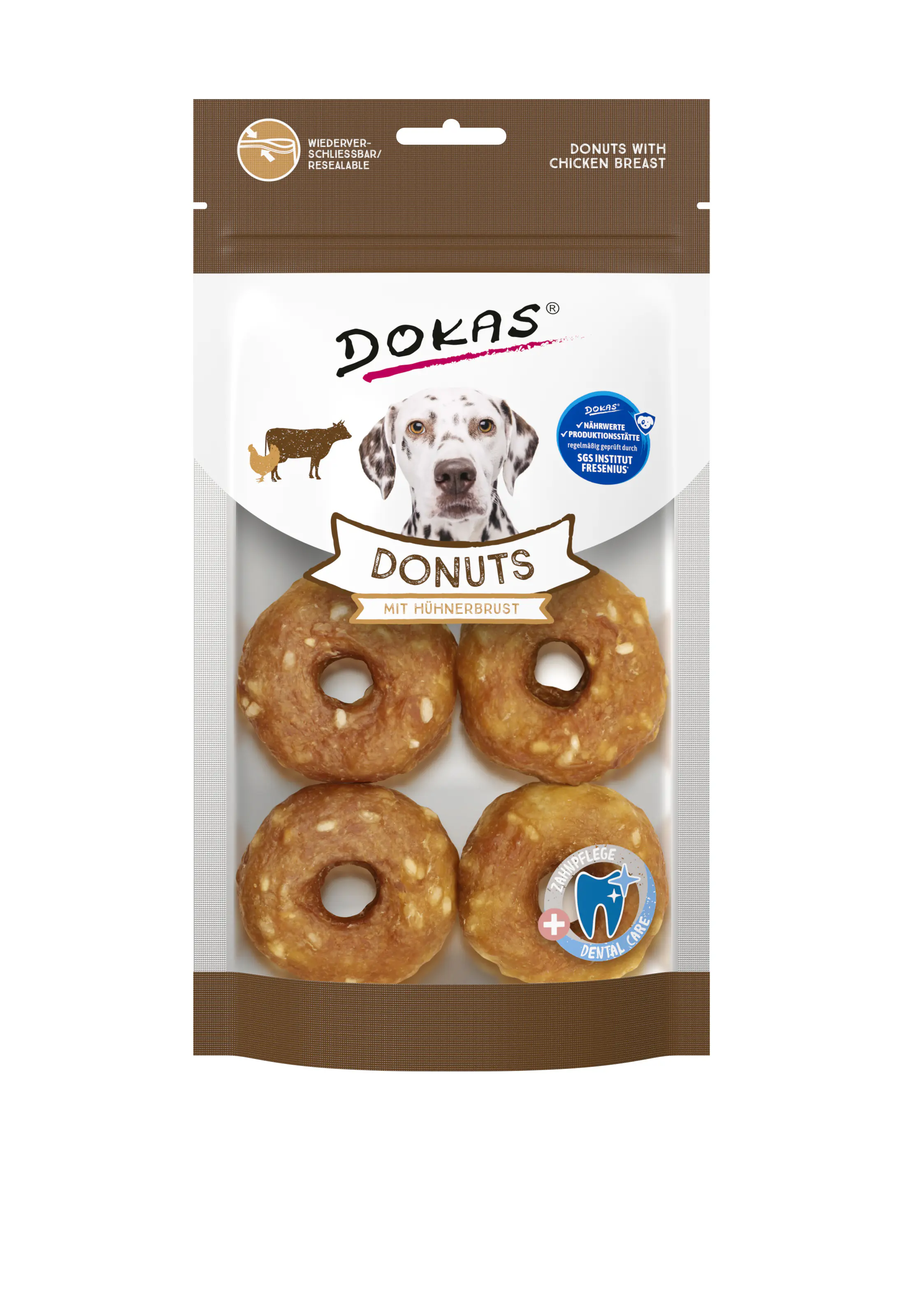 Dokas Hundeleckerli Donuts 160 g Huhn & Rind