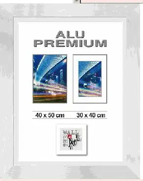 Aluminiumrahmen Quattro silber, 30 x 40 cm