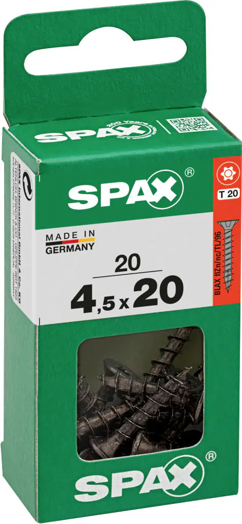 Spax Universalschrauben 4,5 x 20 mm T20 Vollgewinde - 20 Stk. 