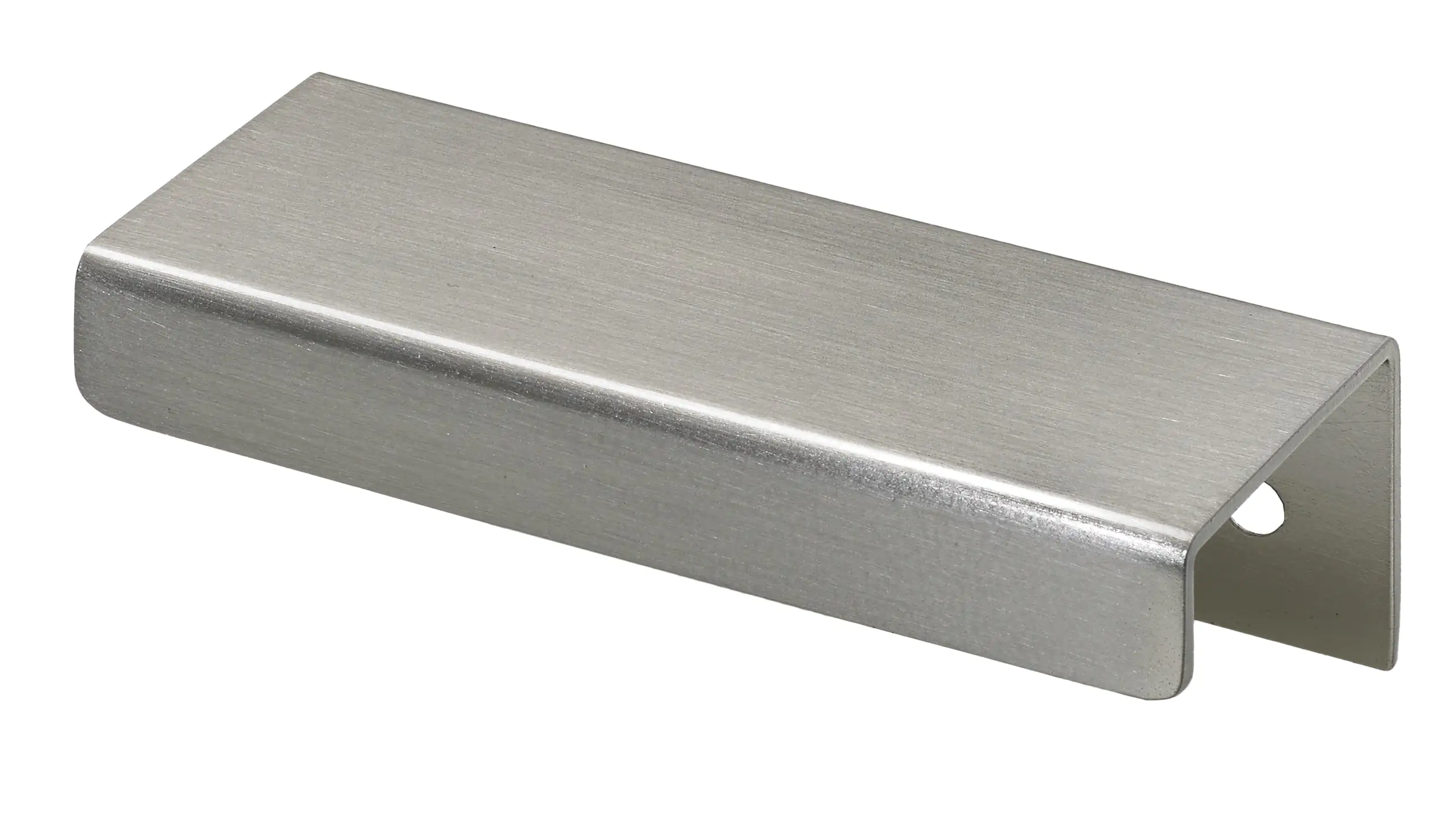 Hettich Möbelgriff Aluminium Edelstahl Optik 12,5 x 80 x 35 mm - 1 Stück