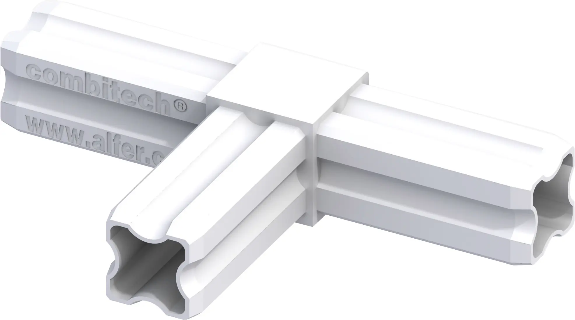 alfer T-Verbinder 90º, 3 Zapfen 23.5 mm 23.5 mm Kunststoff glatt weiss alfer T-Verbinder 90º, 3 Zapfen 23.5 mm 23.5 mm Kunststoff glatt weiss