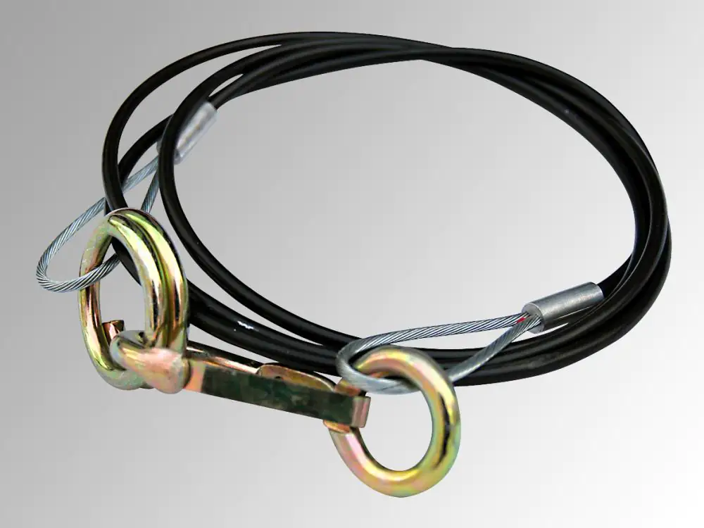 LAS Abreißseil mit Haken und Ringen 1m