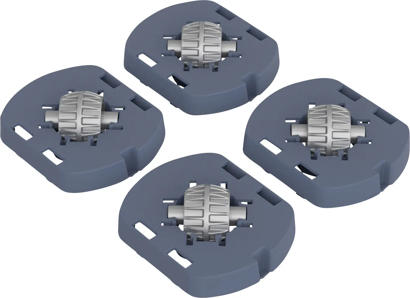 Rotho Fussadapter mit Rollen für Box Albris 45 L horizon blue Rotho Fussadapter mit Rollen für Box Albris 45 L horizon blue