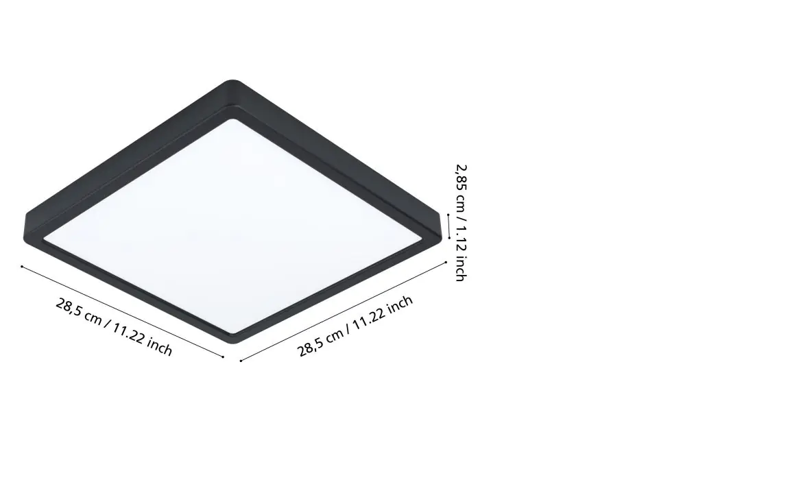 Eglo LED Außen-Aufbauleuchte Argolis 2 schwarz 28,5 x 28,5 cm