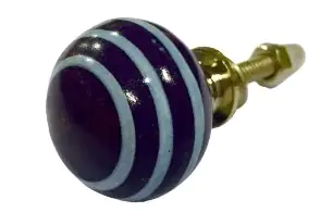 TrendLine Möbelknopf Keramik schwarz-weiß Ø 30 mm TrendLine Möbelknopf Keramik schwarz-weiß Ø 30 mm