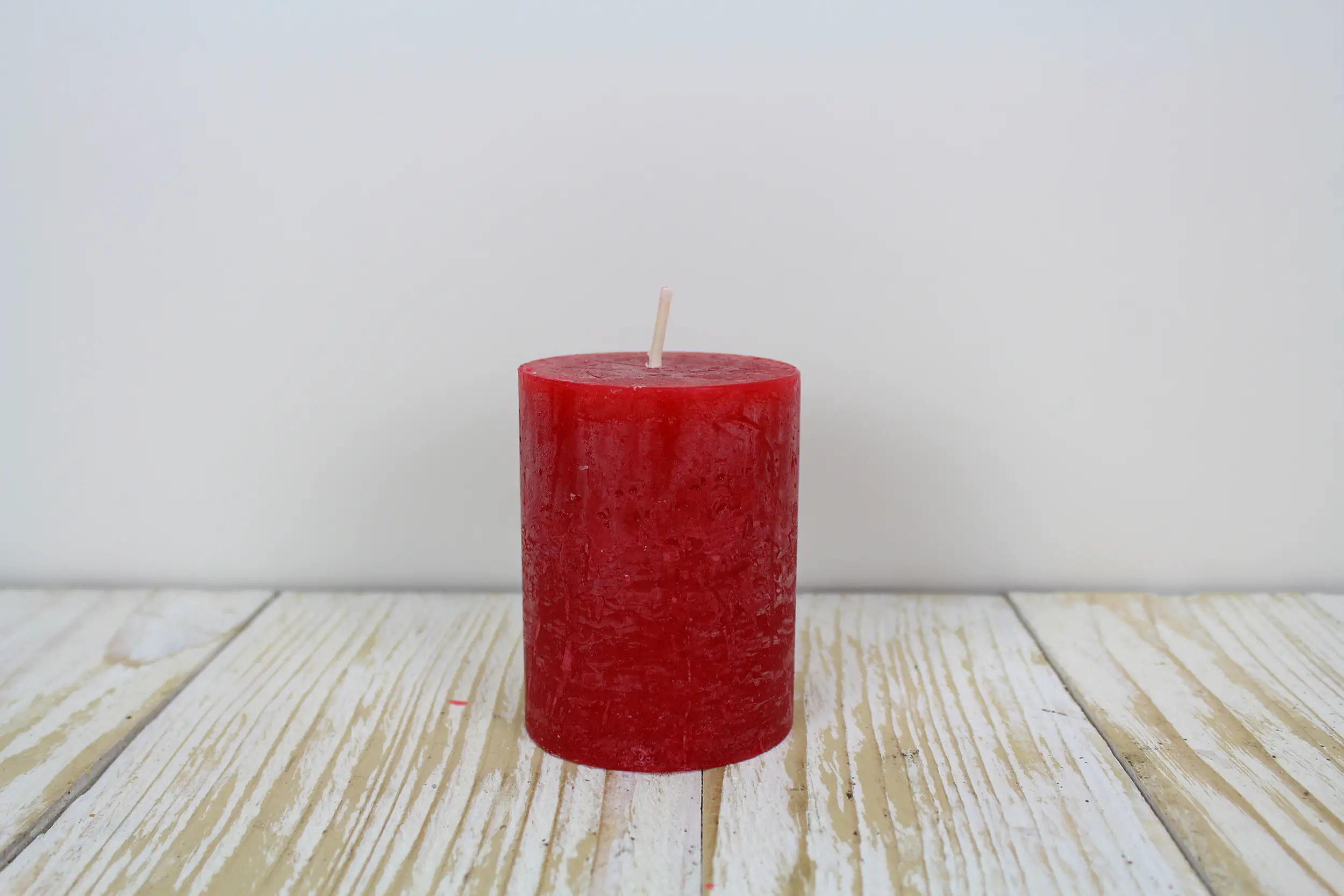 House of Rustic Kerze rot Ø 6,8 x 9 cm
