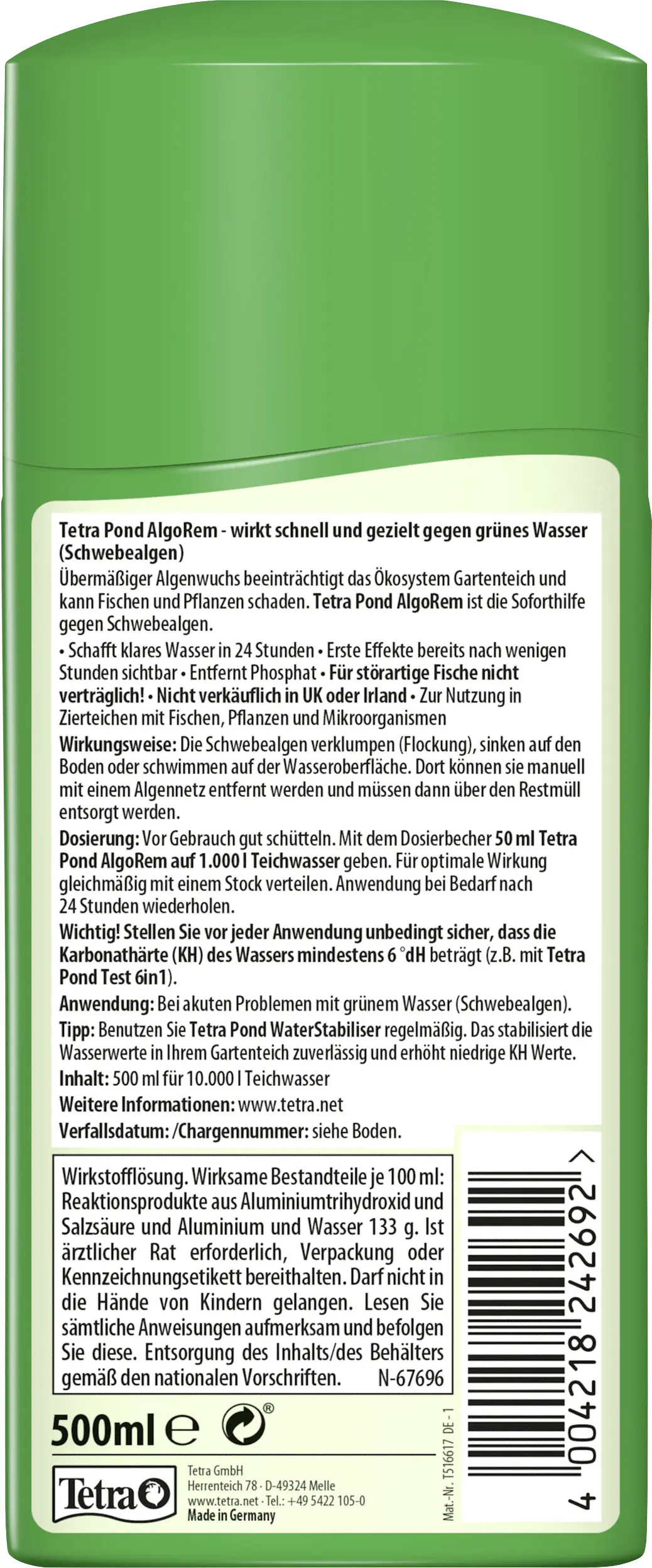 Tetra Wasseraufbereitung AlgoRem 500 ml