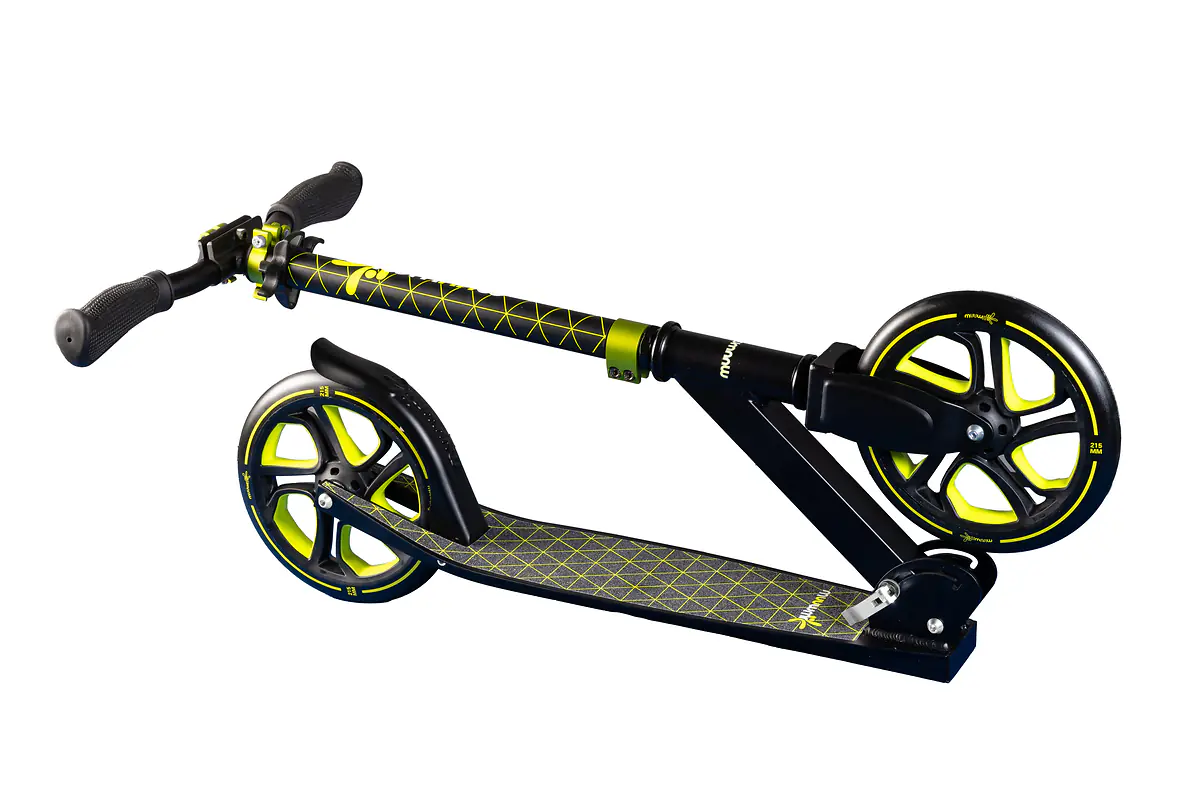 Muuwmi Scooter für Kinder Pro schwarz/limettengrün