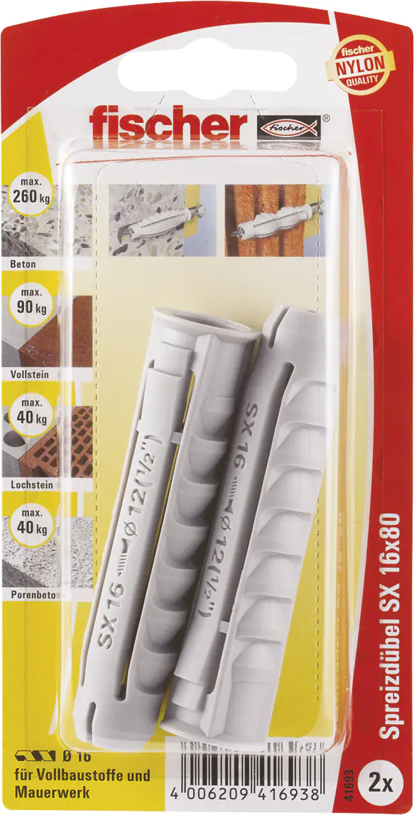 Fischer Dübel SX 16.0 x 80 mm - 2 Stück