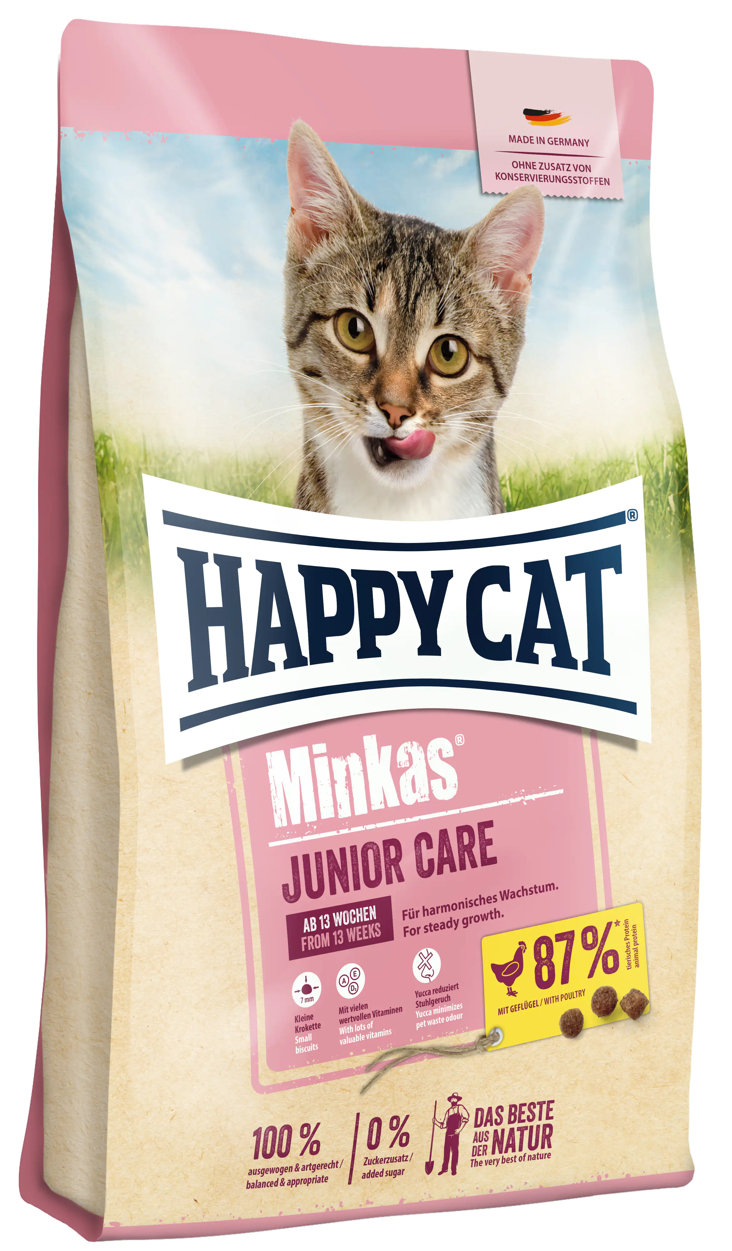 HappyCat Katzenfutter Minkas Junior Geflügel 500 g