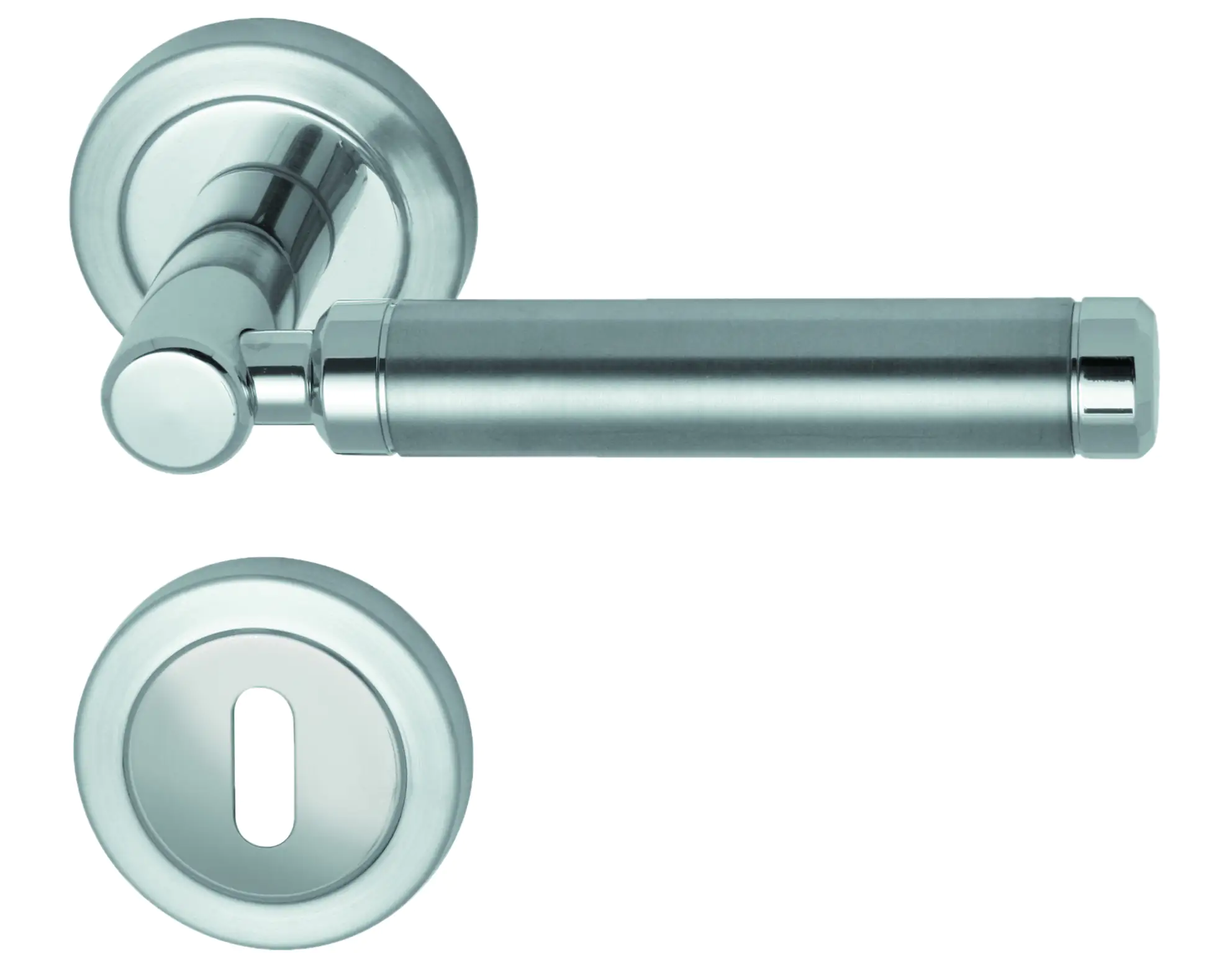 Alpertec BB-Rosettengarnitur Queen Edelstahl silber