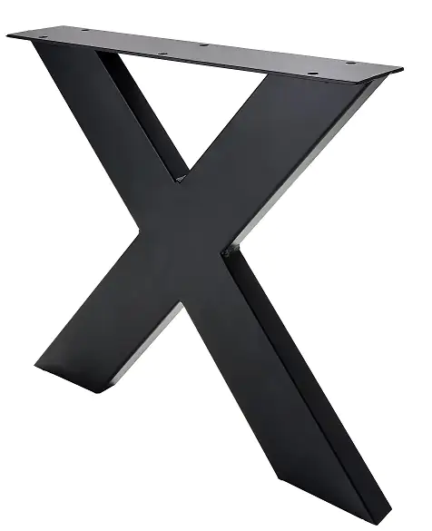 Hettich Bankgestell X 40 x 40 cm Stahl schwarz - 1 Stück