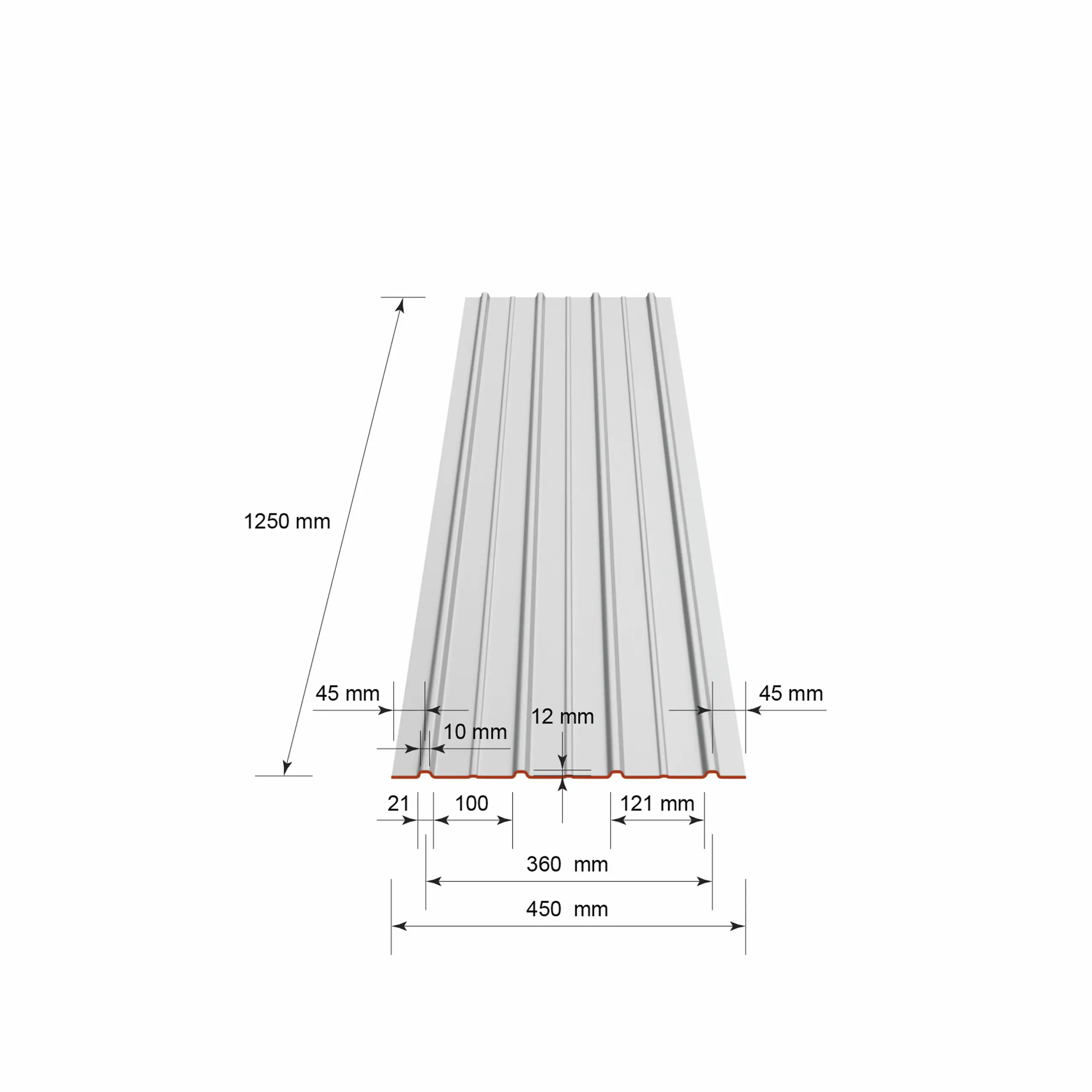 SMART Cover Set H12 Plus Trapez-Abdeckblech inkl. Schrauben Braun RAL 8017 12 Stück