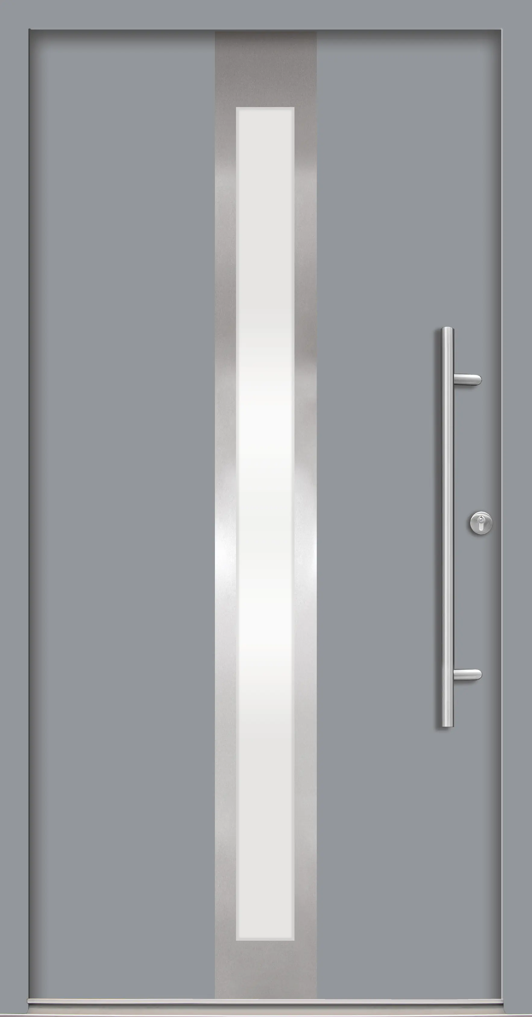 Splendoor Haustür Passivedoor Premium B01 Grau DIN Rechts 100 x 210 cm