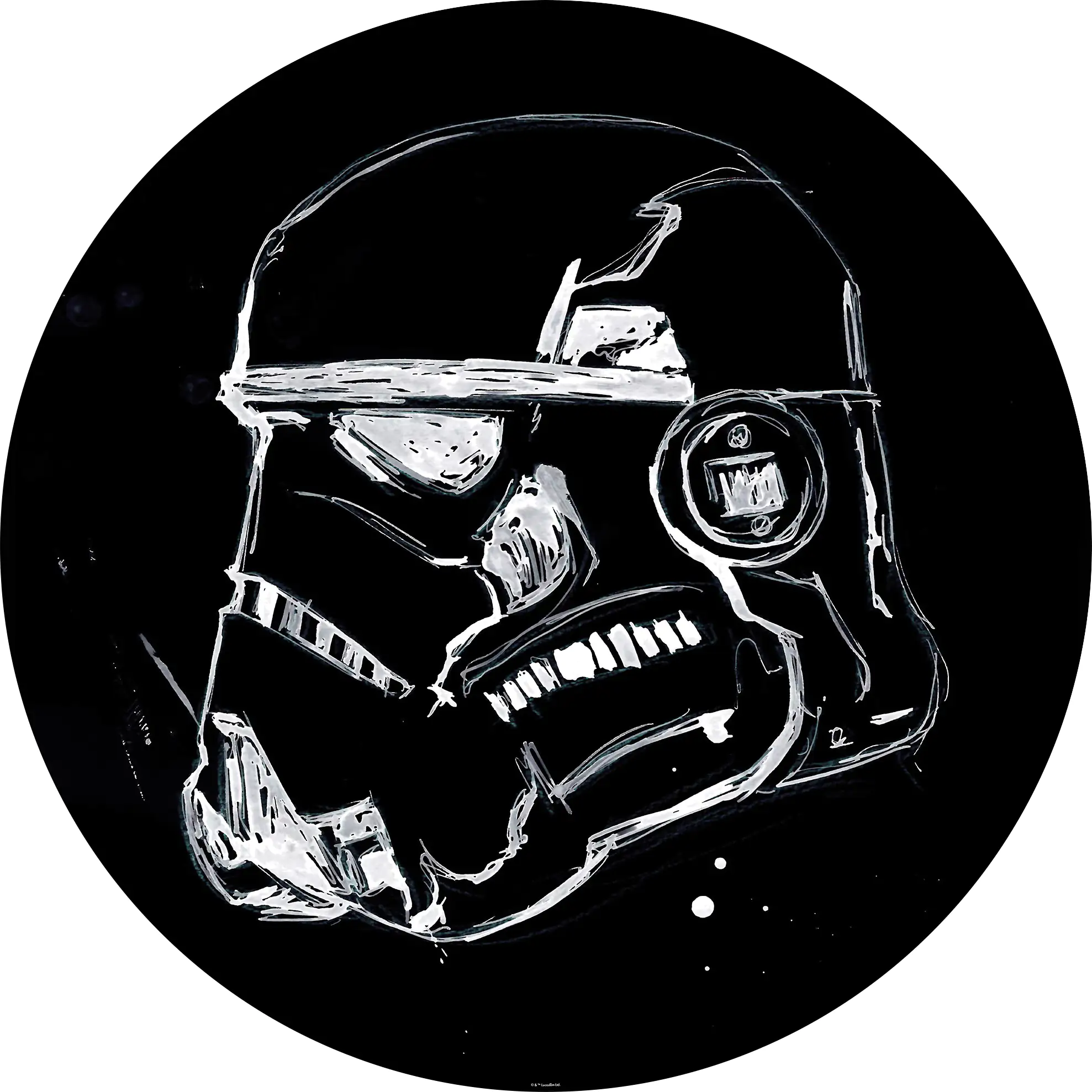 Komar Vlies Fototapete Dot Star Wars Ink Storm Ø 128 cm, selbstklebend Komar Vlies Fototapete Dot Star Wars Ink Storm Ø 128 cm, selbstklebend