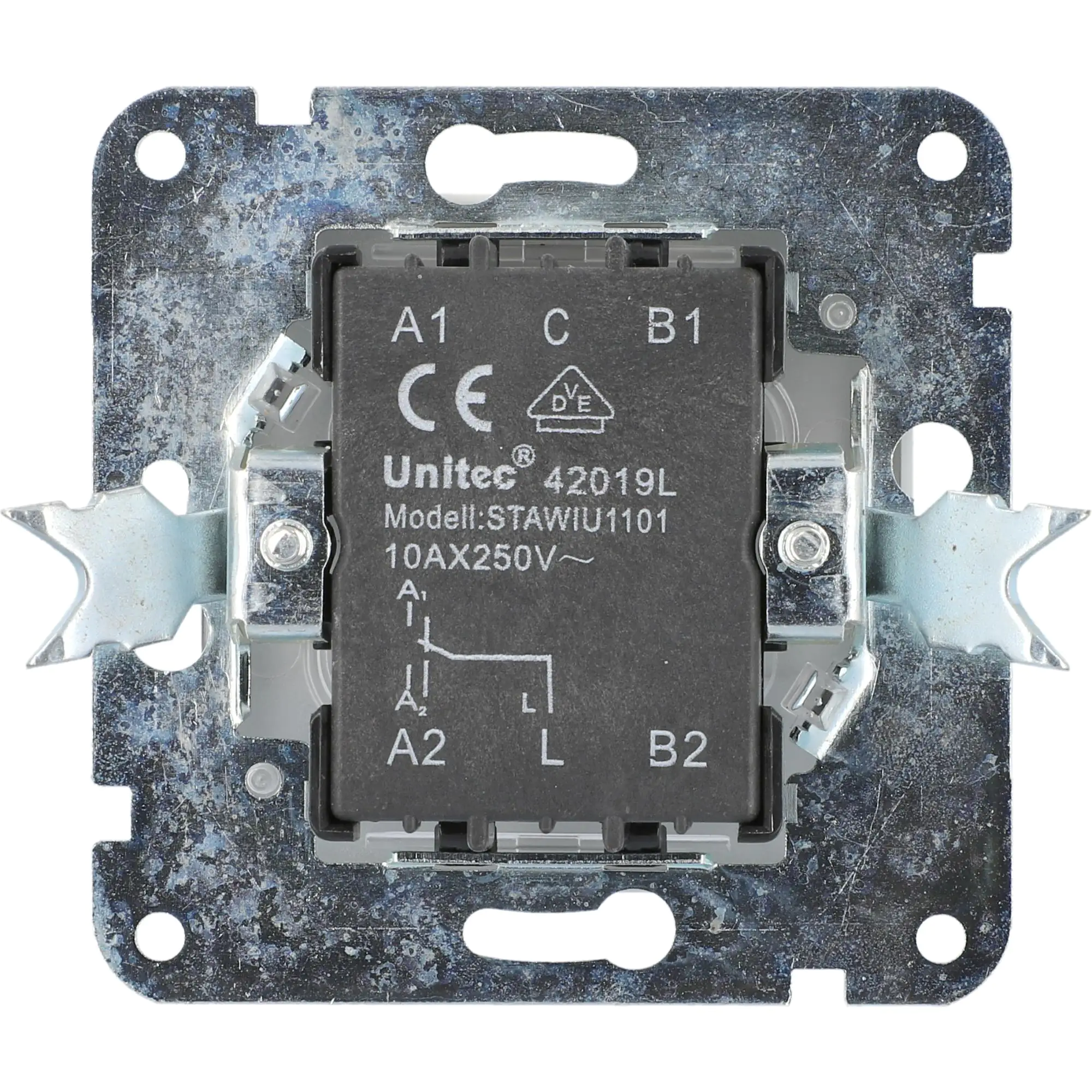 Unitec Aus-Wechselschalter mit Wippe ultraweiß, Serie Genua