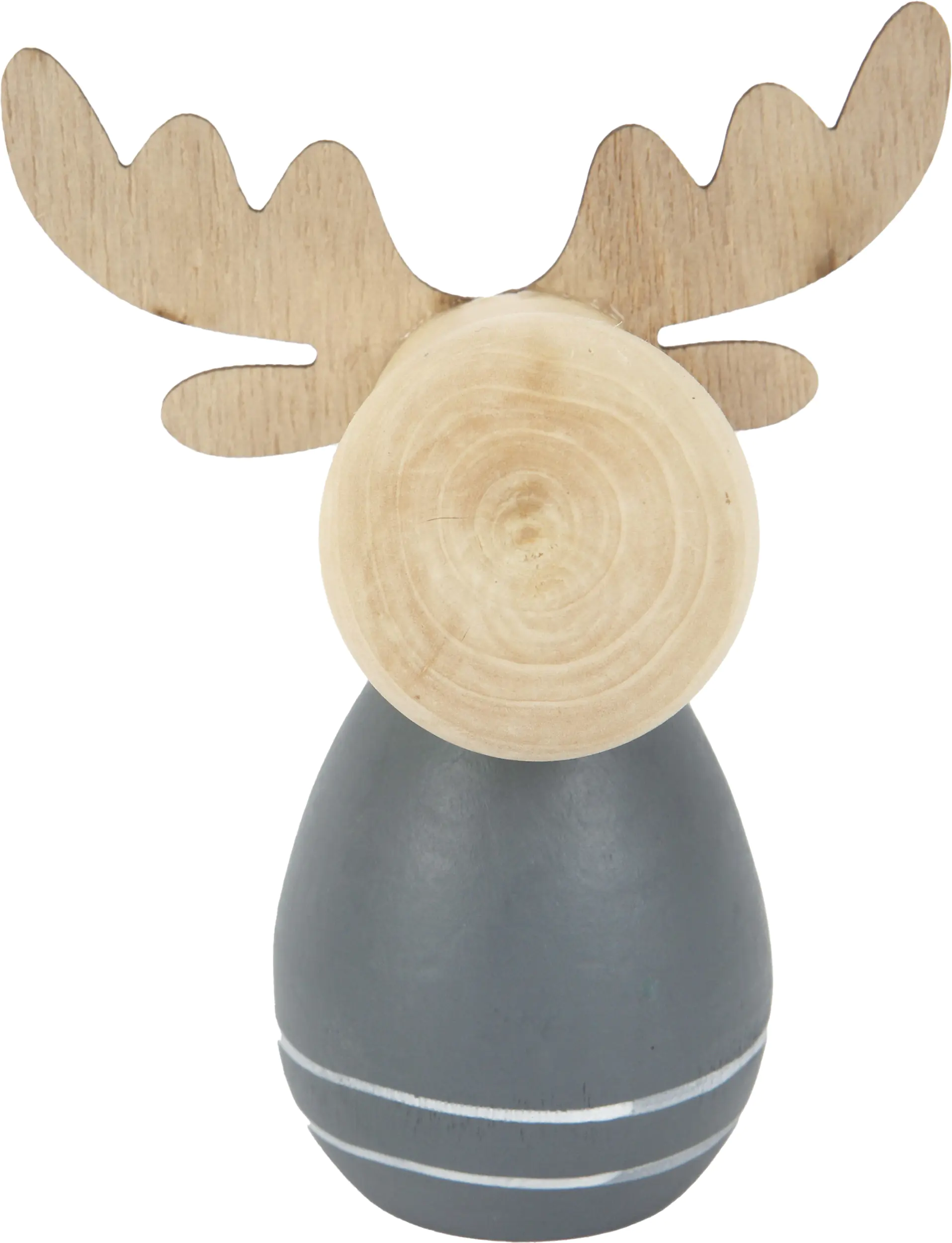 TrendLine Holzrentier 9,3 x 8 x 11,5 cm grau 