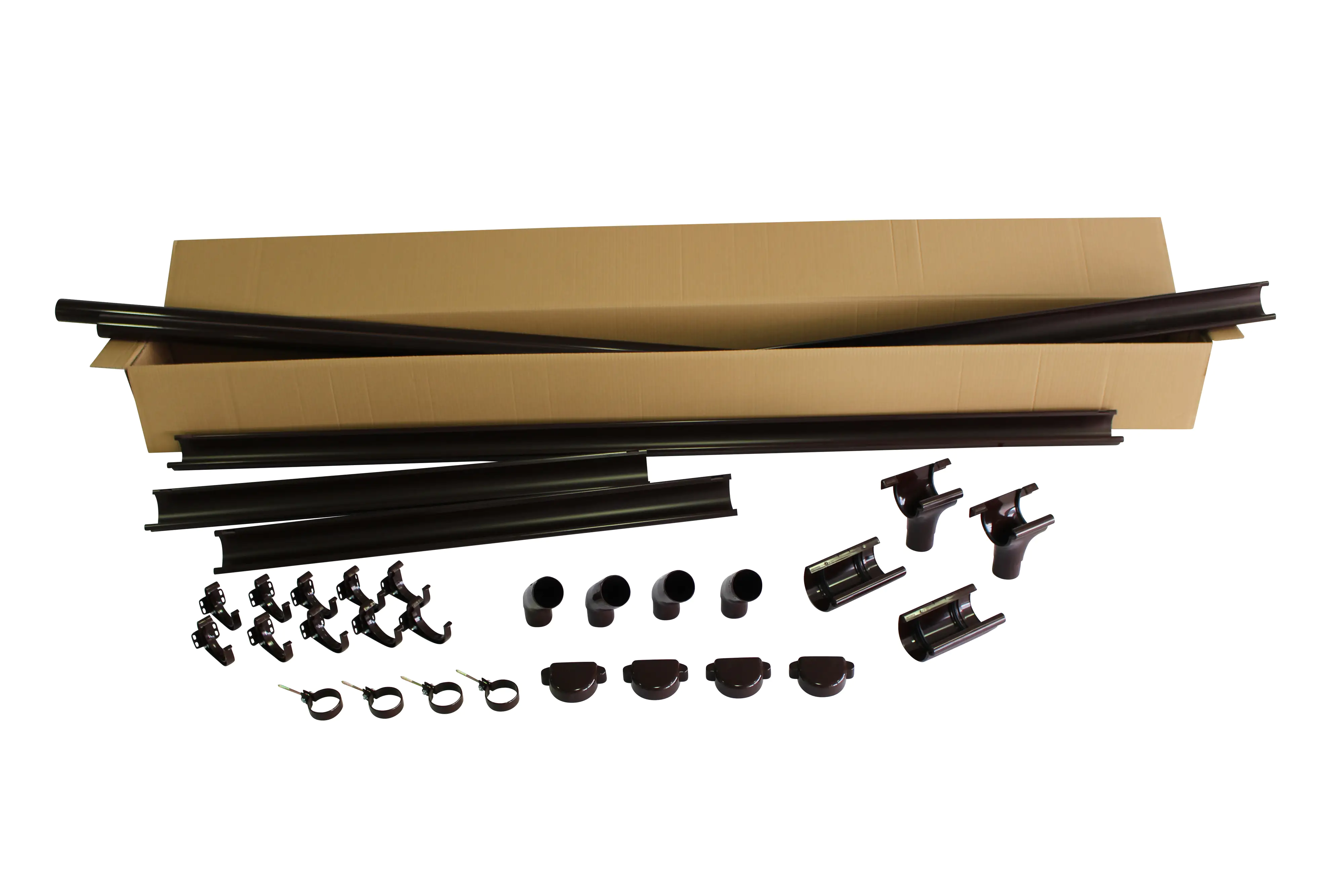 Marley Dachrinnen-Komplettset RG 75 für Garten- und Blockhäuser bis 3 m braun Marley Dachrinnen-Komplettset RG 75 für Garten- und Blockhäuser bis 3 m braun