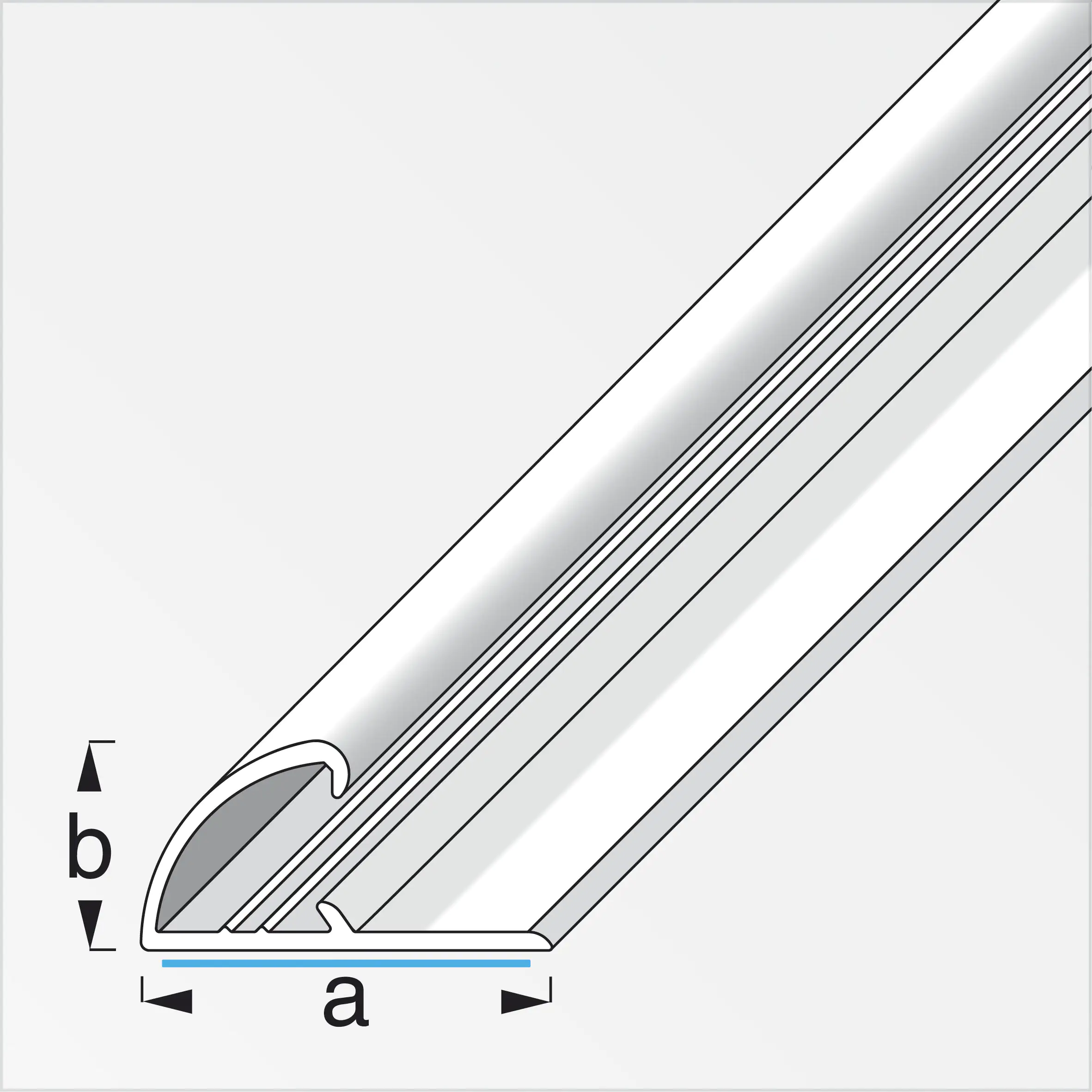 alfer Einfassprofil 1 m, 26 x 13 mm Aluminium eloxiert silber alfer Einfassprofil 1 m, 26 x 13 mm Aluminium eloxiert silber