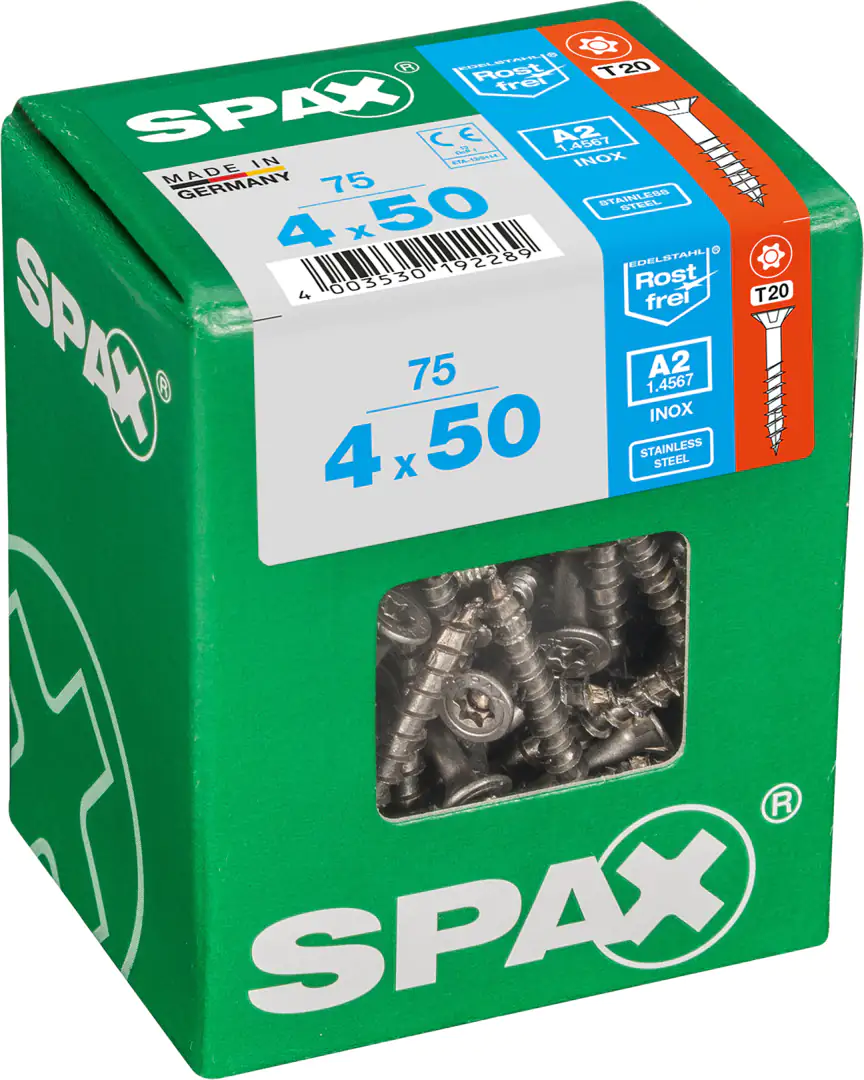 Spax Universalschrauben 4.0 x 50 mm TX 20 - 75 Stk.