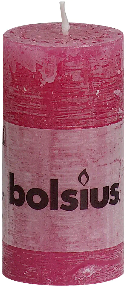 Bolsius Rustik Stumpenkerze fuchsia, Höhe 10 cm, Ø 5 cm Bolsius Rustik Stumpenkerze fuchsia, Höhe 10 cm, Ø 5 cm