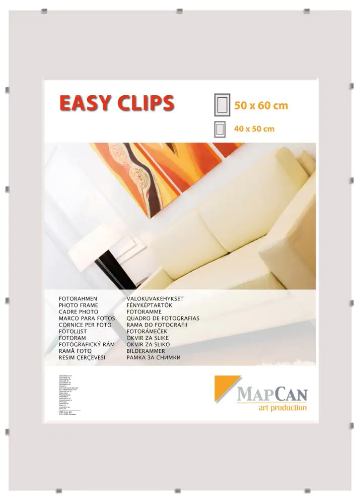 Cliprahmen Easyclips Normalglas 50 x 60 cm