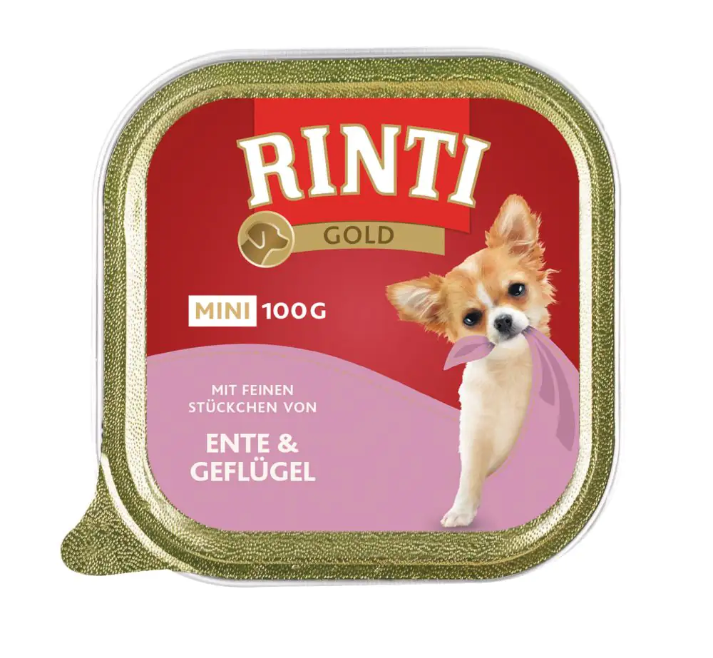 4000158920249 Rinti Gold mini Ente & Geflügel 100 g Adult