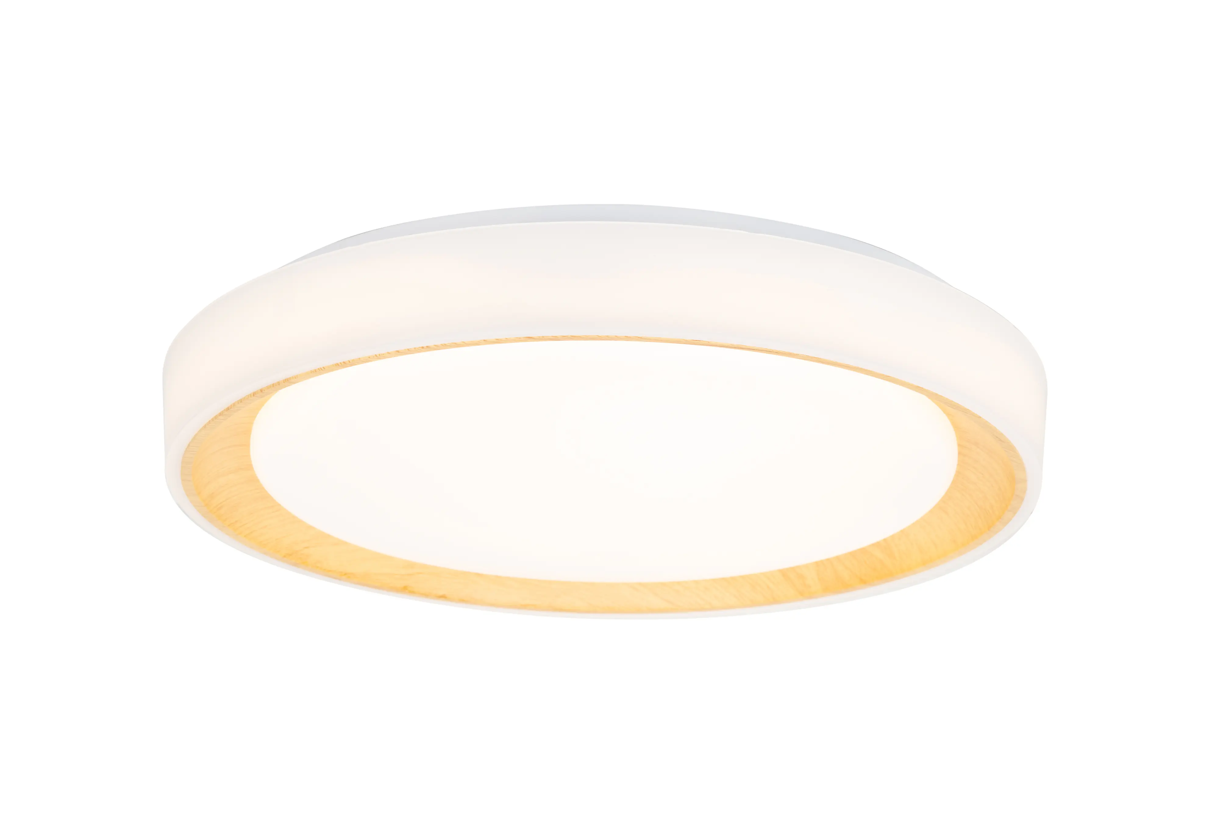 Mylight LED-Deckenleuchte Ø 39 x 7,5 cm warmweiß weiß/holz