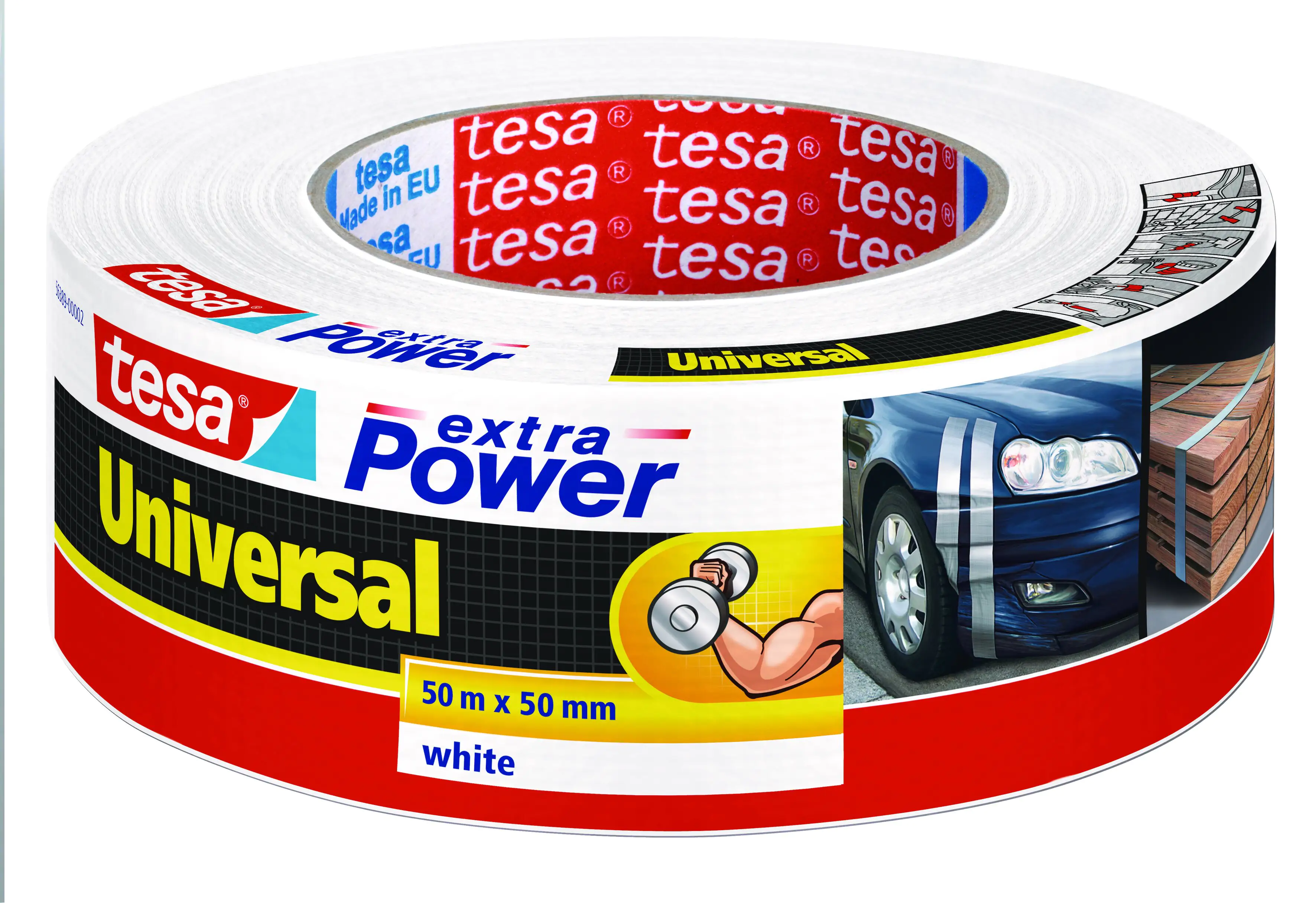 tesa Reparaturband extra Power Universal 50 m x 50 mm, weiß