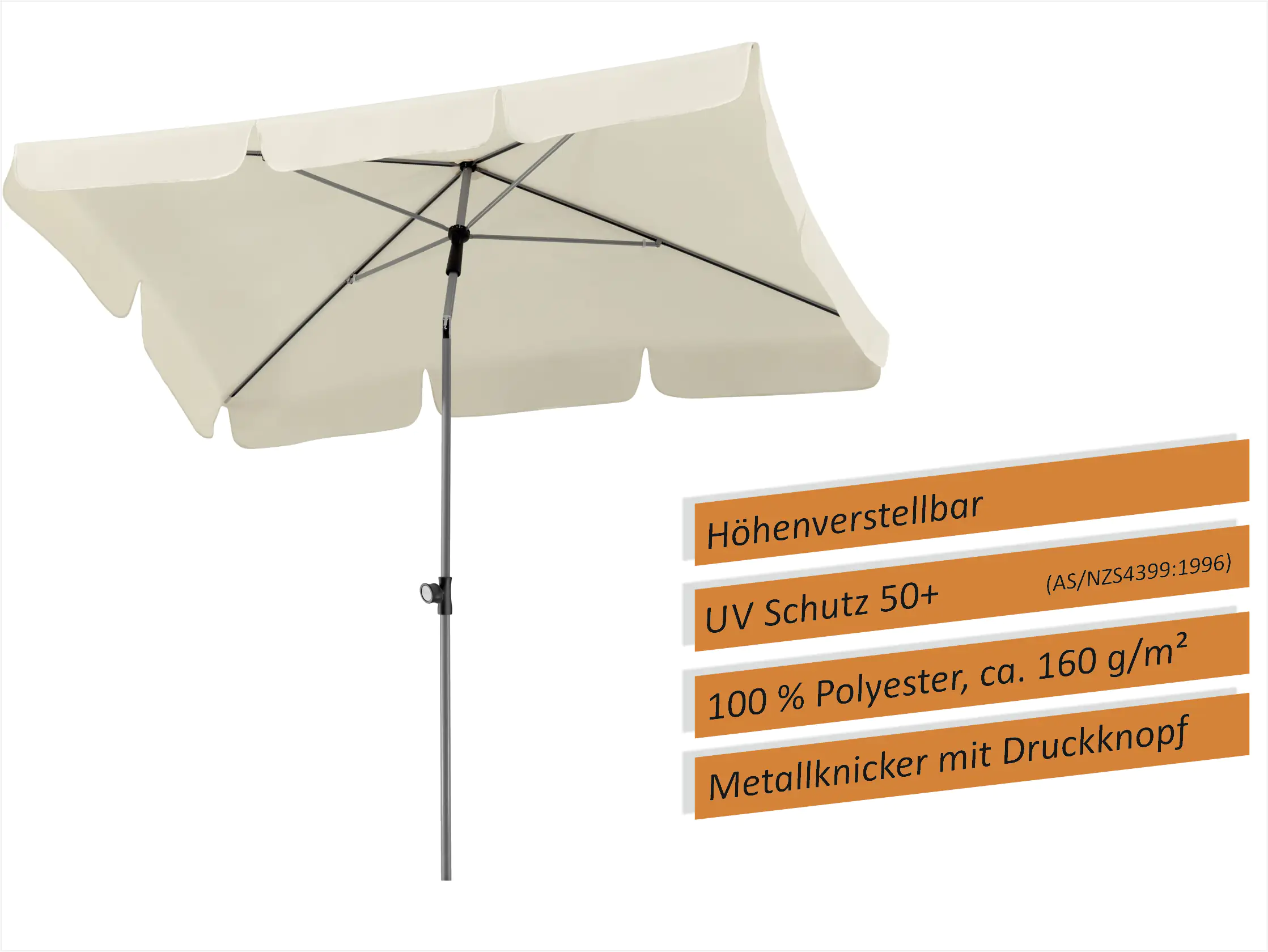4000570718028_2283516 Schneider Sonnenschirm Locarno natur 180 x 120 cm