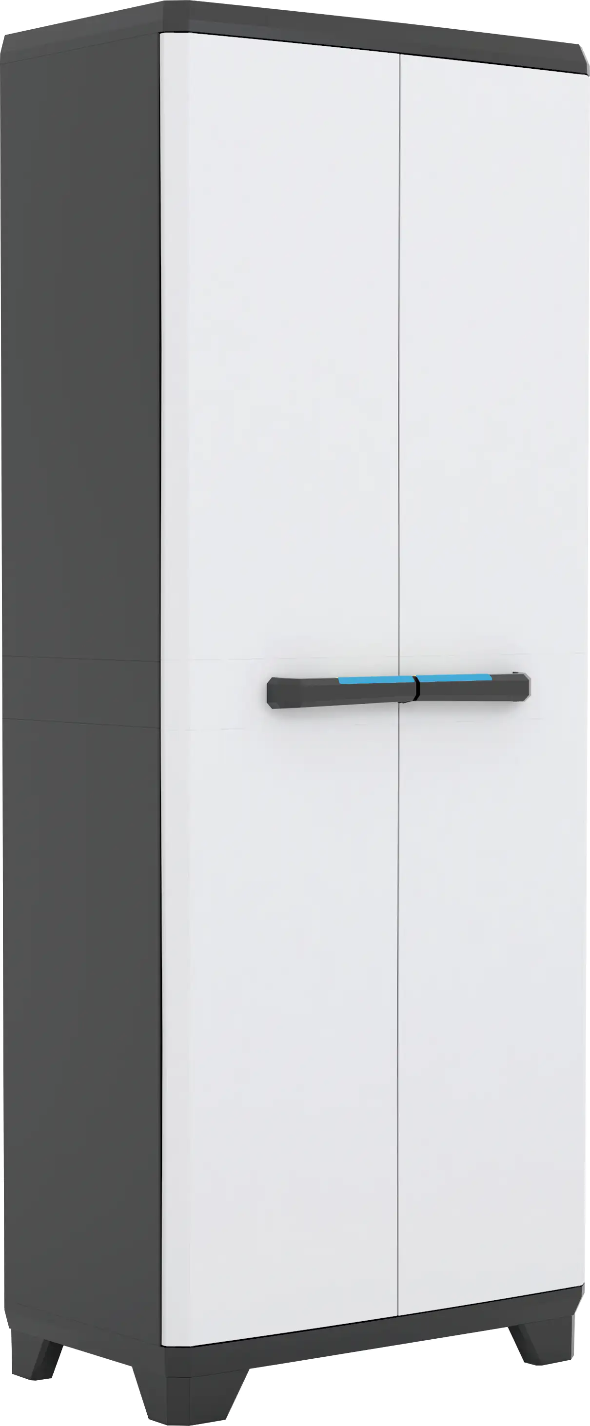 Kis Kunststoffschrank Linear Hoch 173 x 68 x 39 cm grau/schwarz