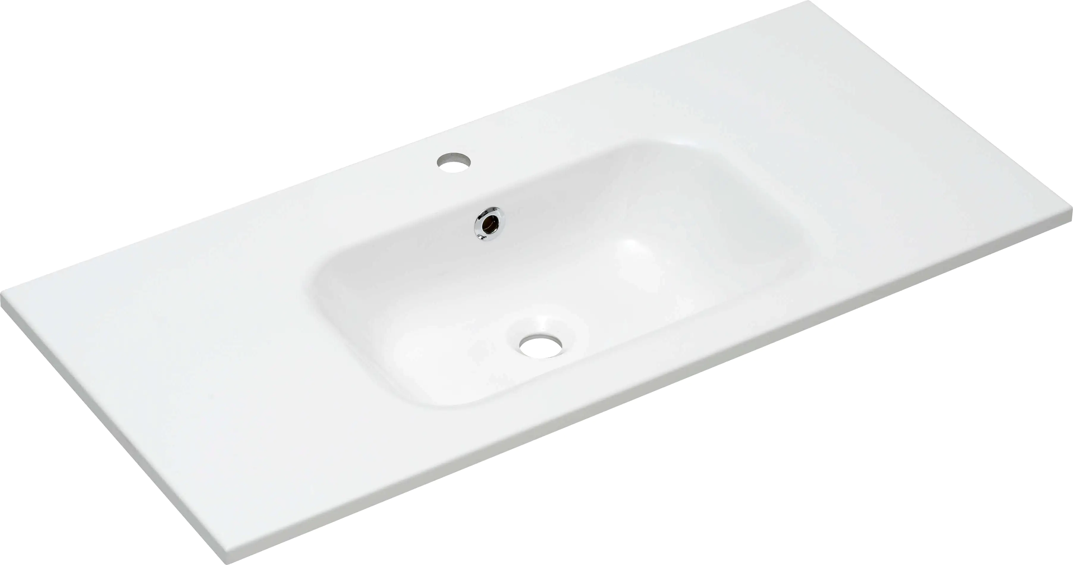 Primaster Mineralguss-Waschbecken 101 cm Düsseldorf weiß Primaster Mineralguss-Waschbecken 101 cm Düsseldorf weiß