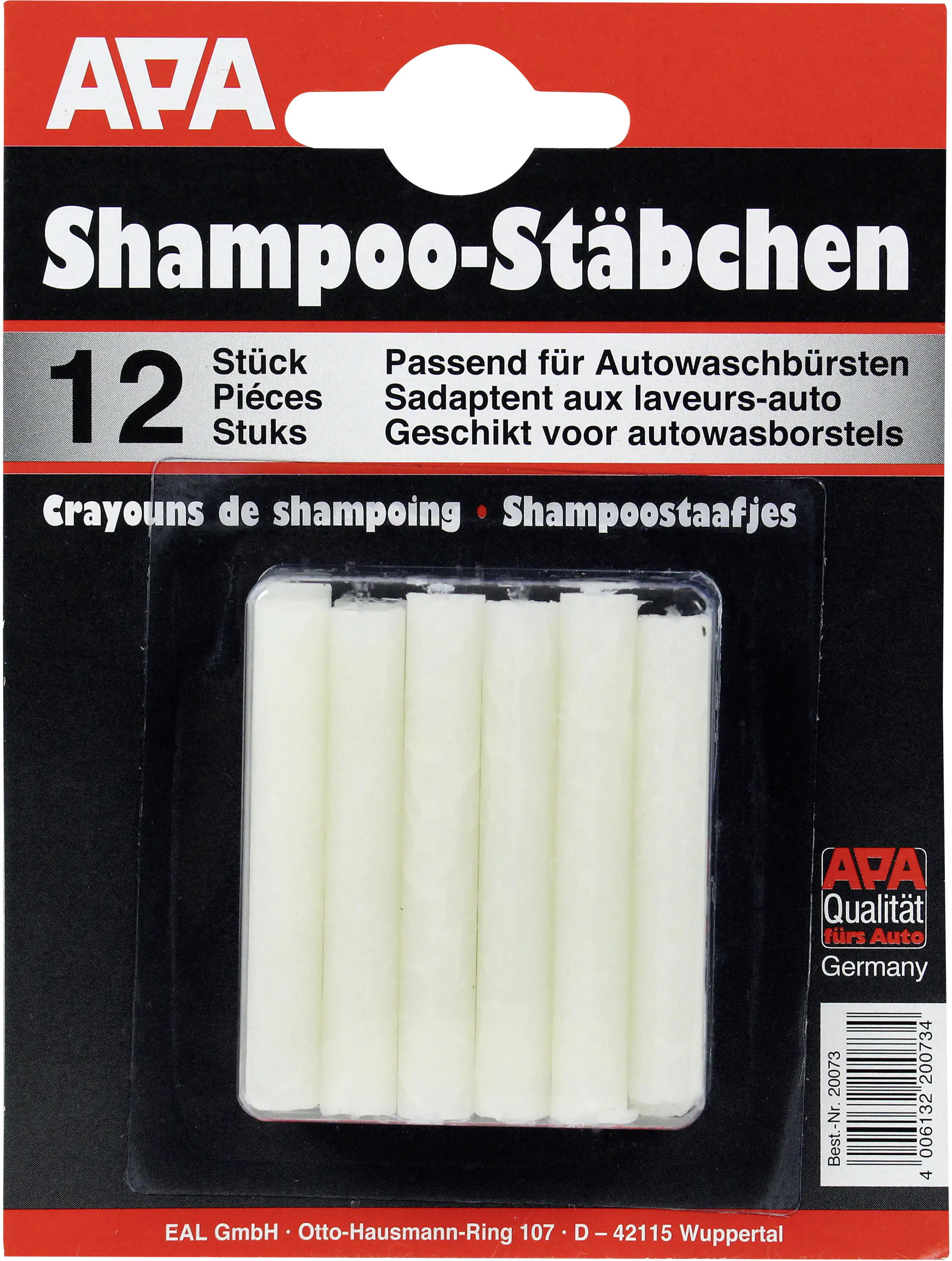 APA Shampoostäbchen für Waschbürsten 12 APA Shampoostäbchen für Waschbürsten 12