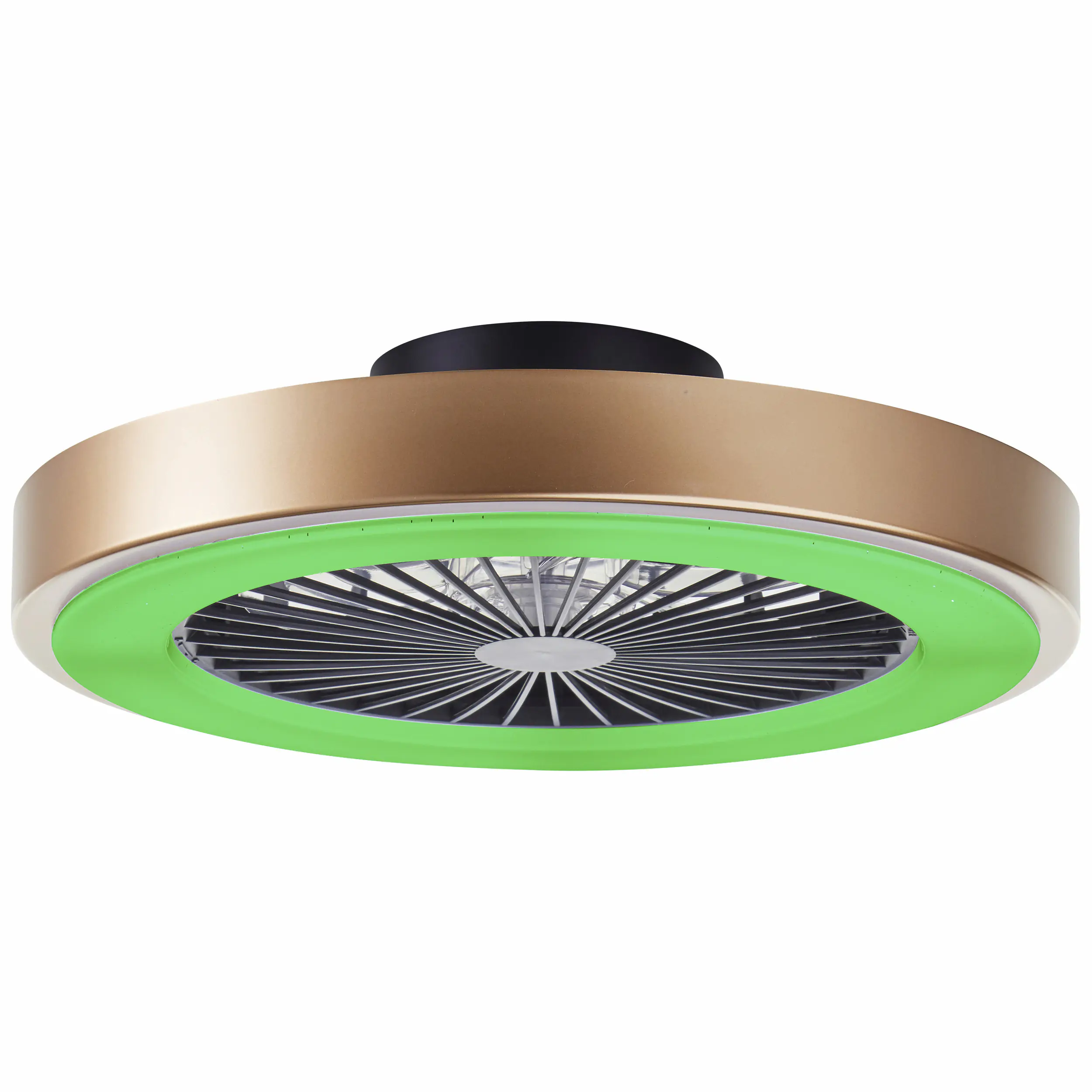 Brilliant LED Deckenleuchte mit Ventilator Slimline Ø 49 cm 40 W gold/schwarz