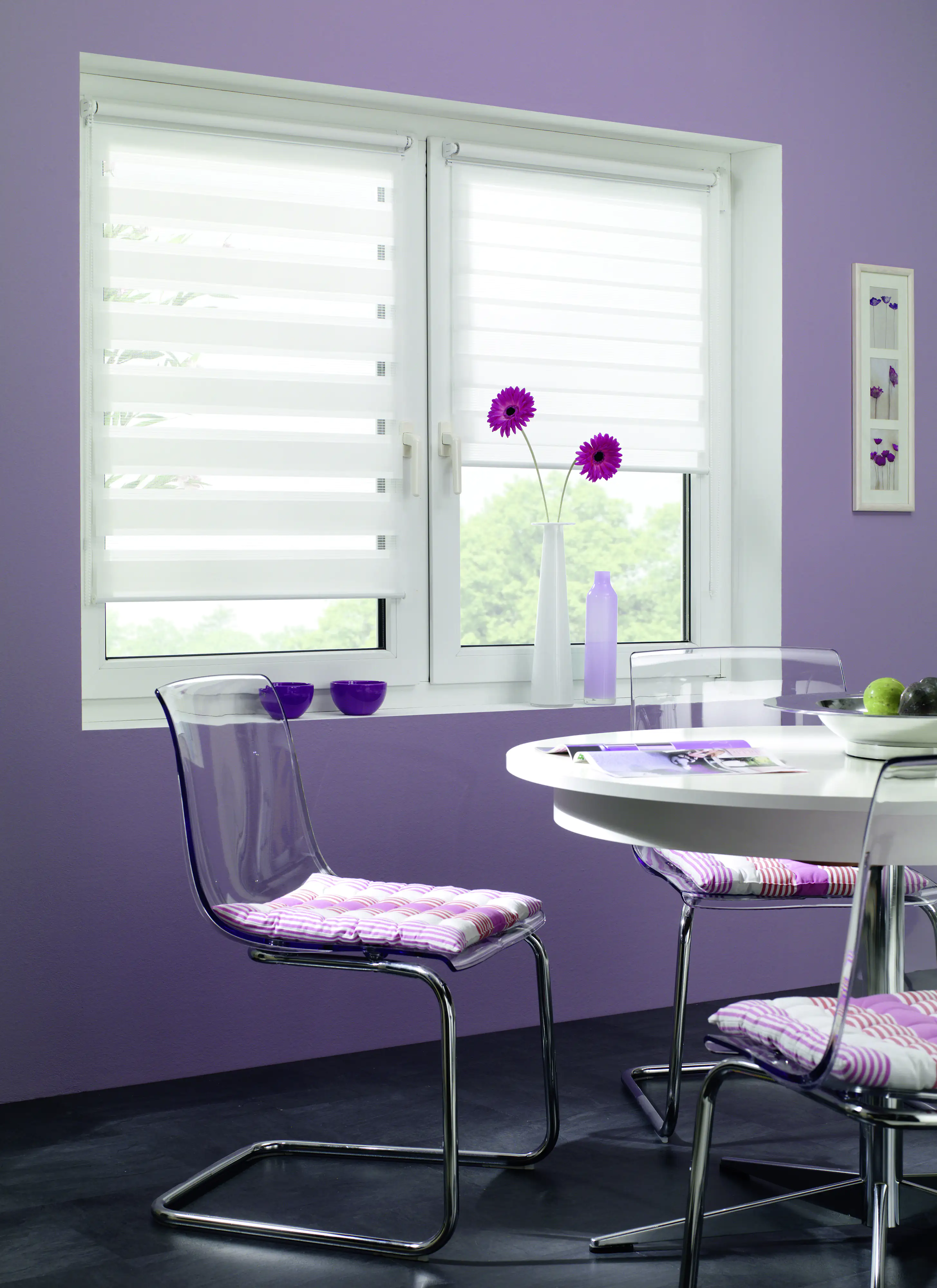 Gardinia EasyFix Doppelrollo weiß 90 x 150 cm