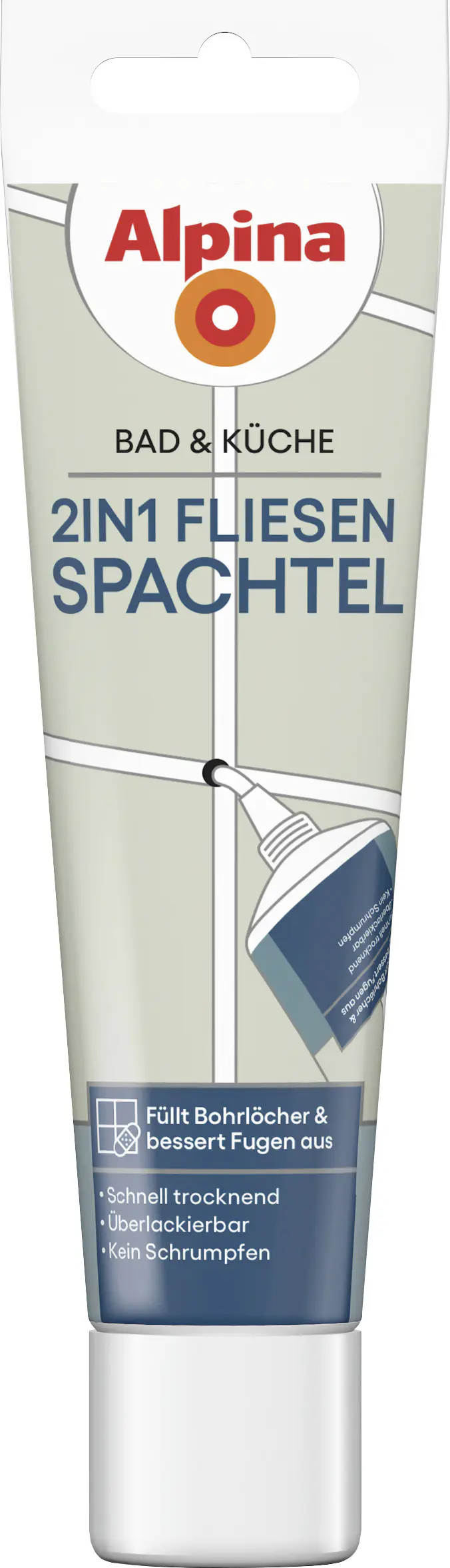 Alpina 2in1 Fliesenspachtel für Küche & Badezimmer 100 ml