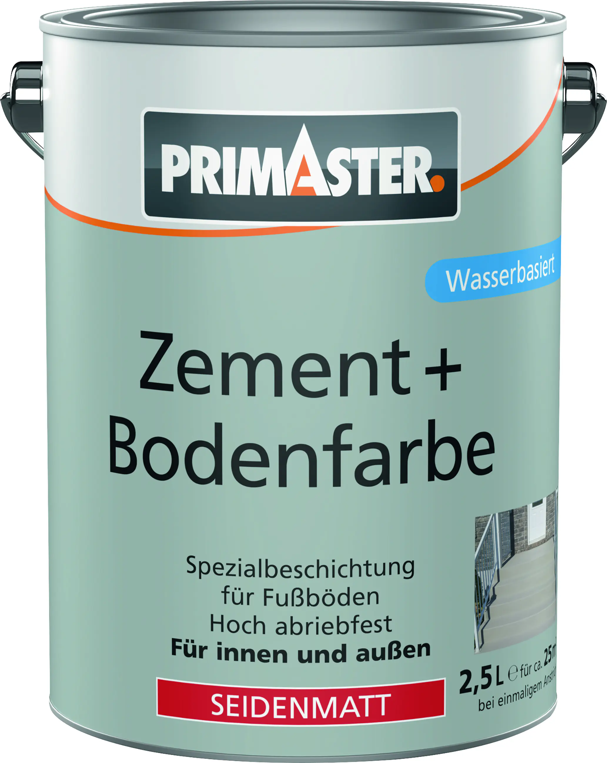Primaster  Zement und Bodenfarbe 2,5 L steingrau