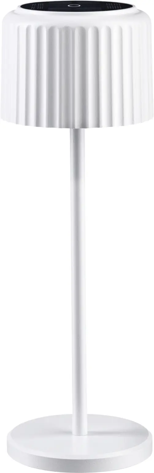 Paulmann Solar-Akku-Tischleuchte Else weiß 30,5 cm warmweiß 