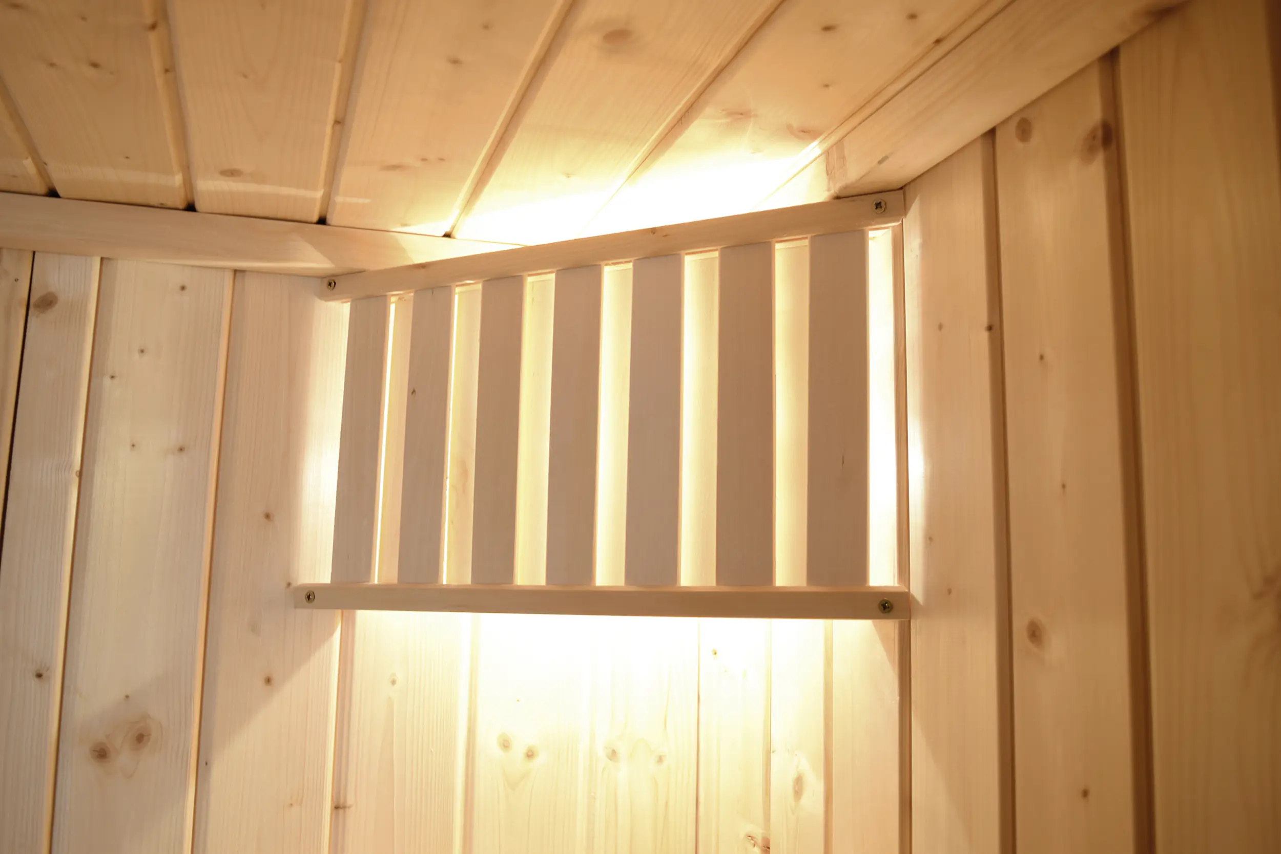 Weka Massivholz-Element-Sauna Laukkala 1 mit Glastür