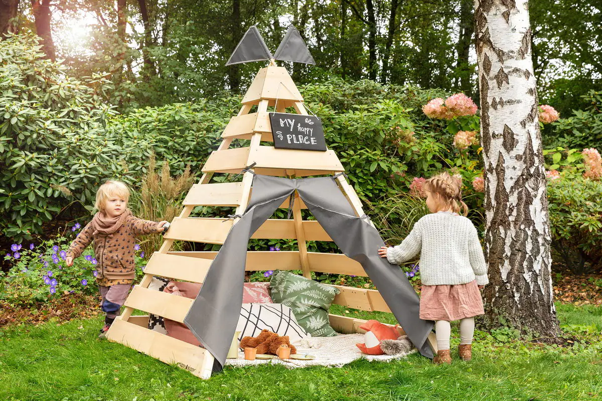 Muddy Buddy Outdoor Tipi Dreamer natur 135 x 135 x 170 cm Muddy Buddy Outdoor Tipi Dreamer natur 135 x 135 x 170 cm