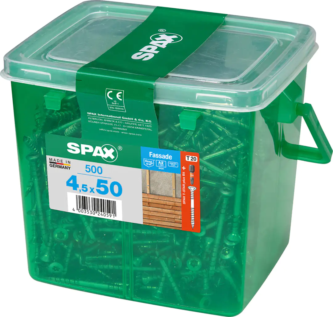 Spax Fassadenschrauben 4,5 x 50 mm, 500 Stück