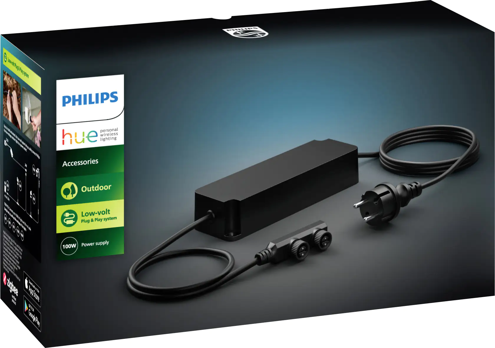 Philips Hue Netzteil 100W Outdoor schwarz, 1,5m