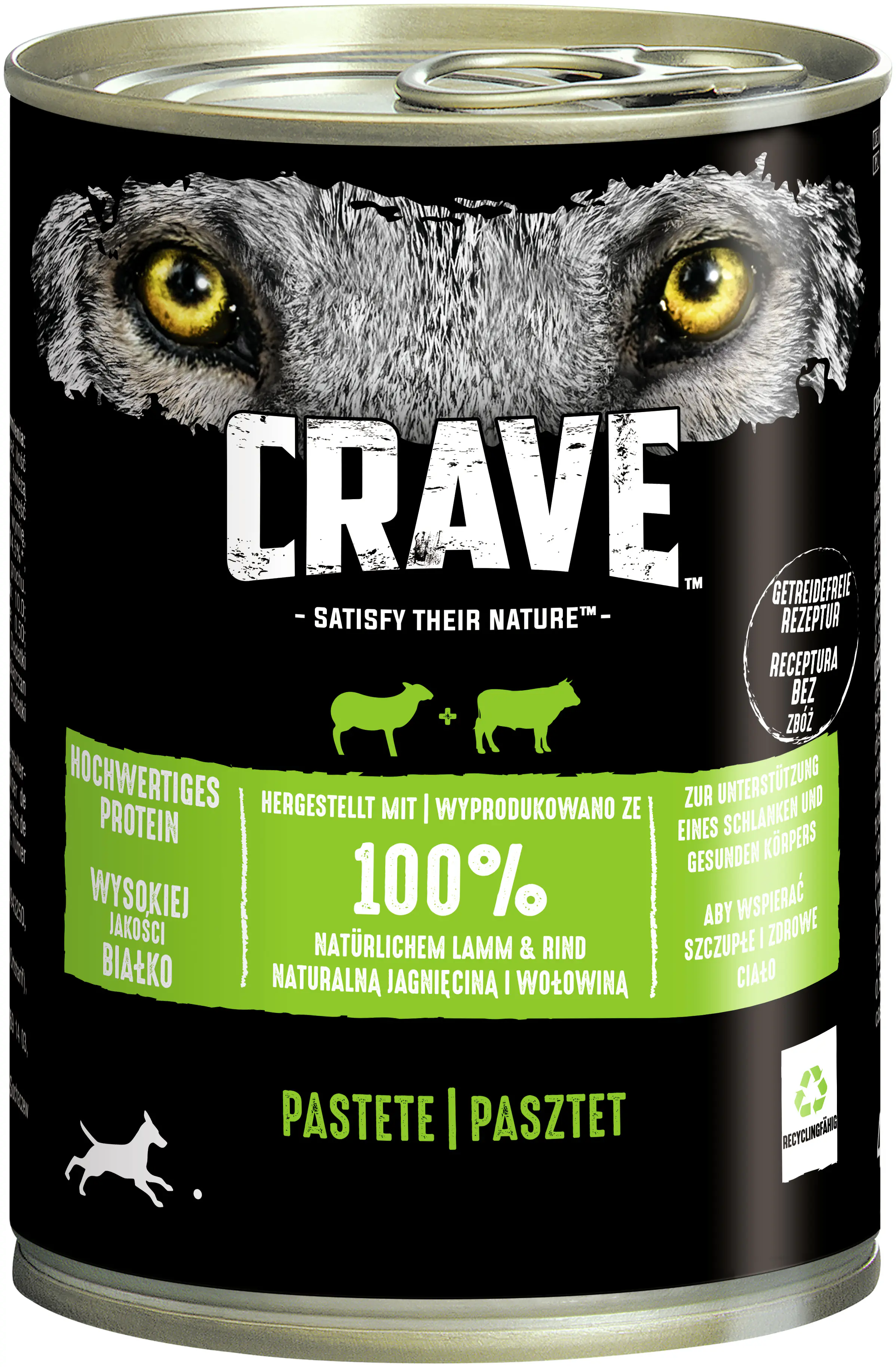 Crave Hundenassfutter Adult getreidefrei 400 g Lamm & Rind