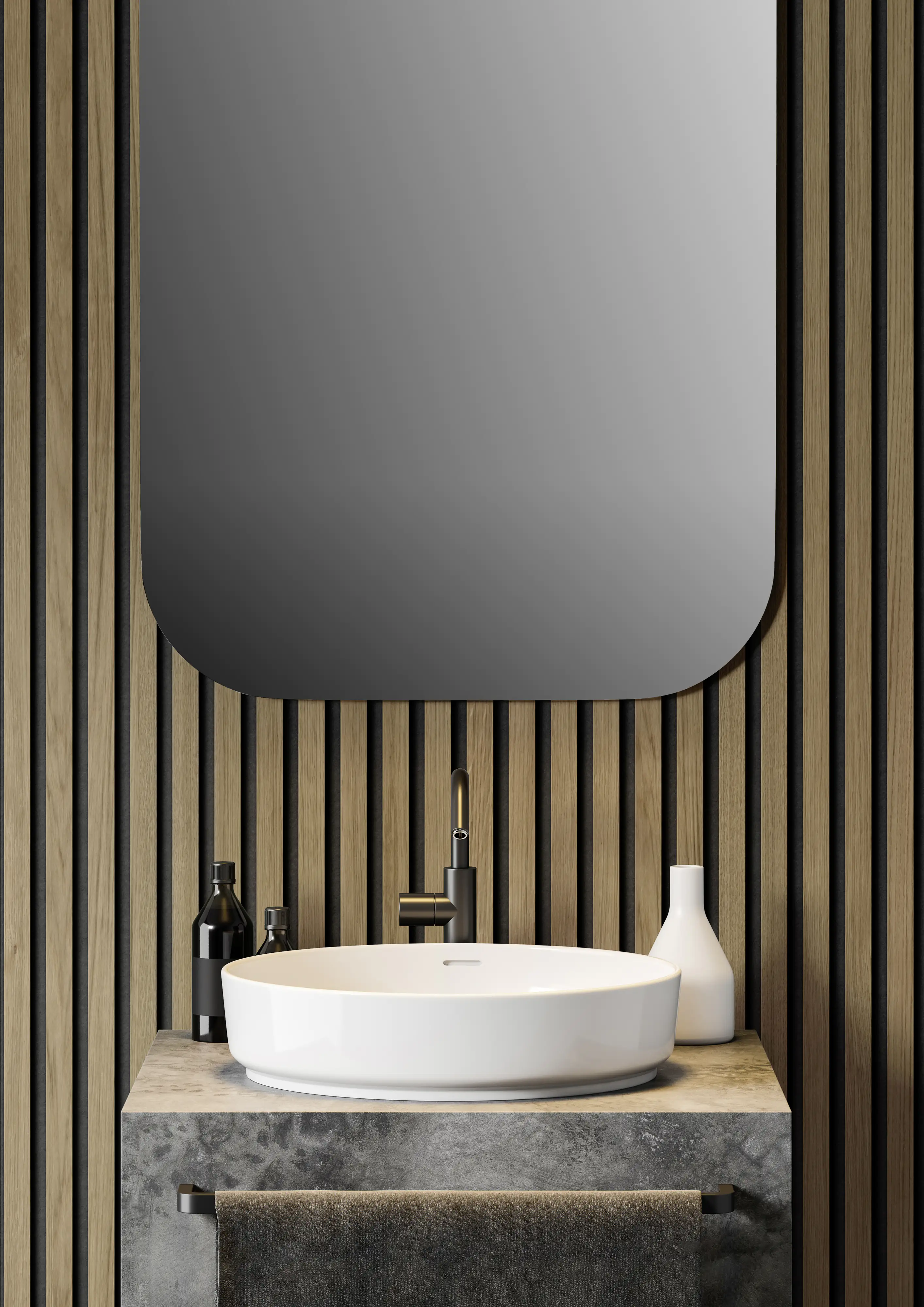 Grosfillex Wandpaneel Kunststoff LINIO 260 x 37,5 cm 8 mm Light Oak 3 Stück